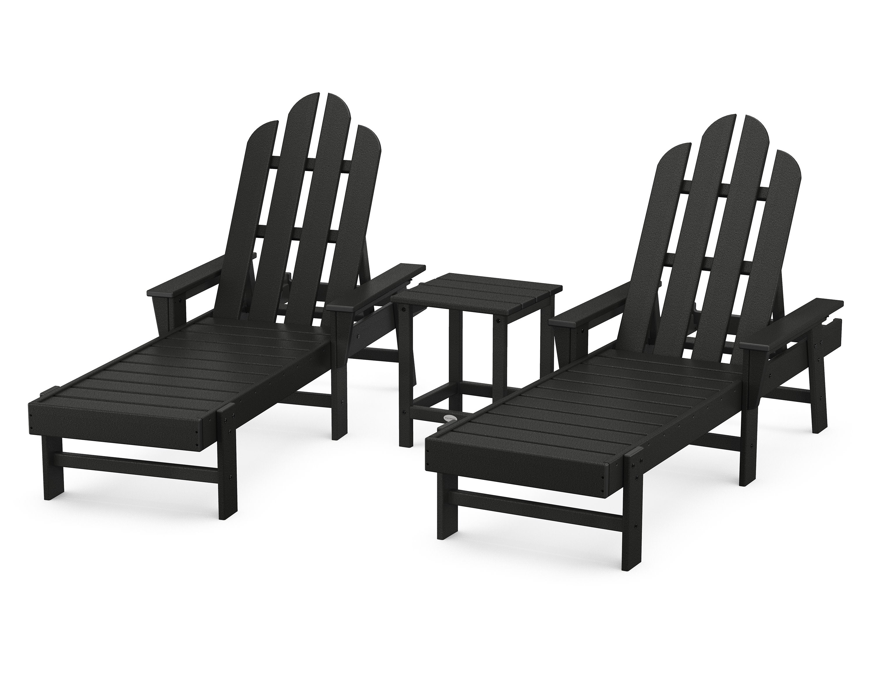 Long Island Chaise 3-Piece Set in Black