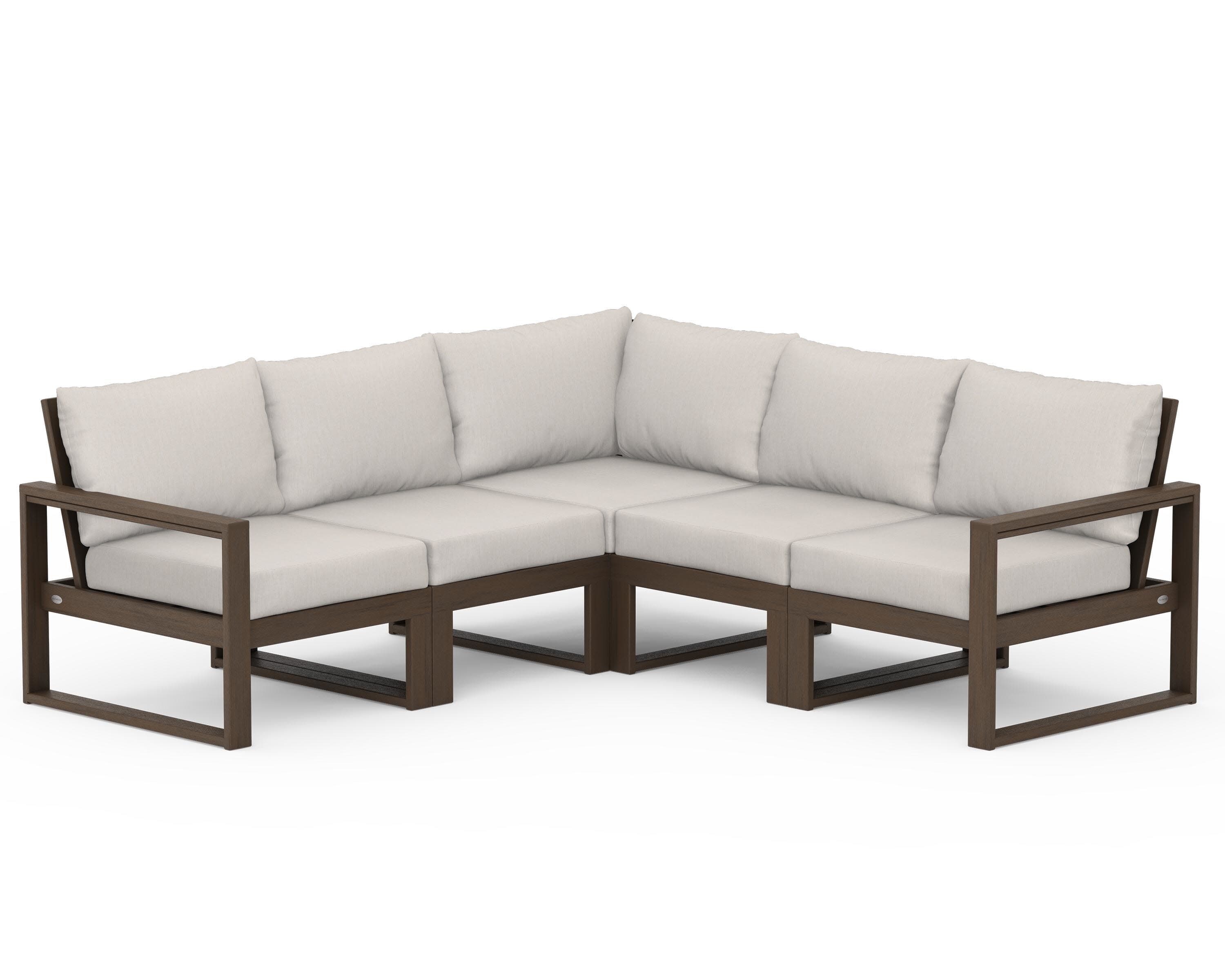 EDGE 5-Piece Modular Deep Seating Set in Kona / Cast Ash