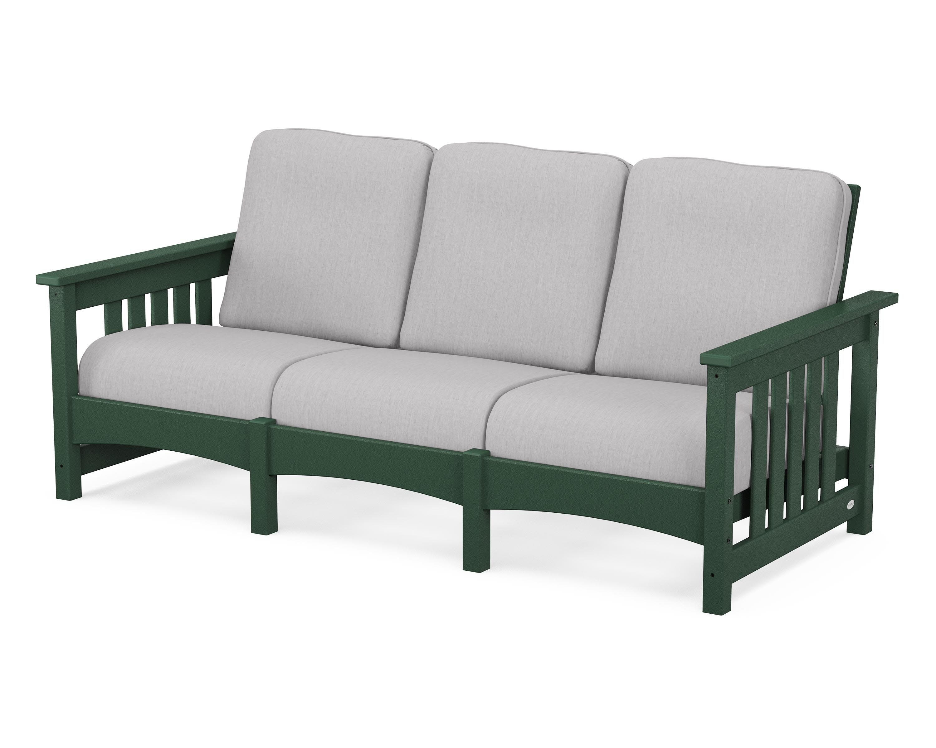 Club Mission Sofa in Green / Granite