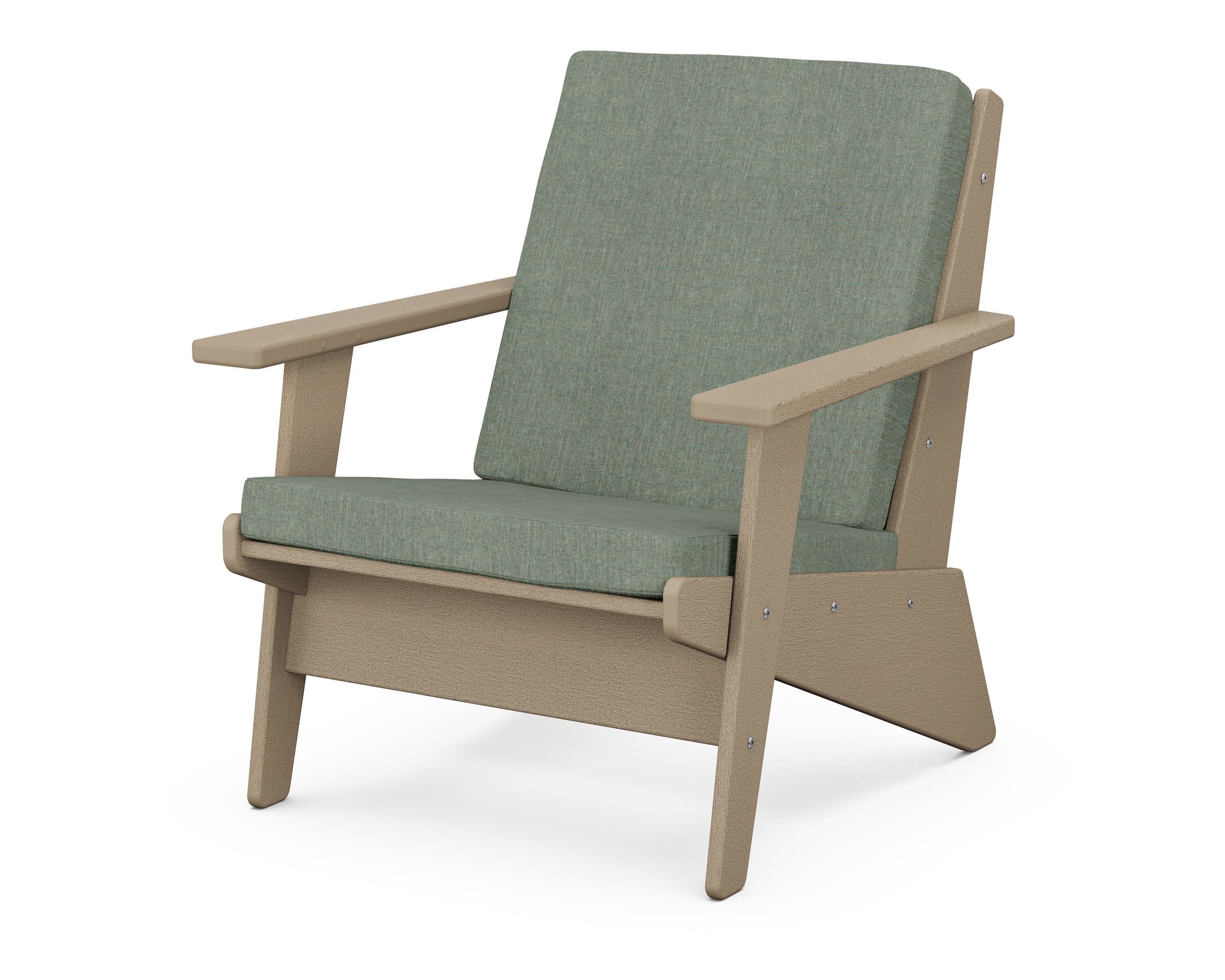 Riviera Modern Lounge Chair in Vintage Sahara / Cast Sage