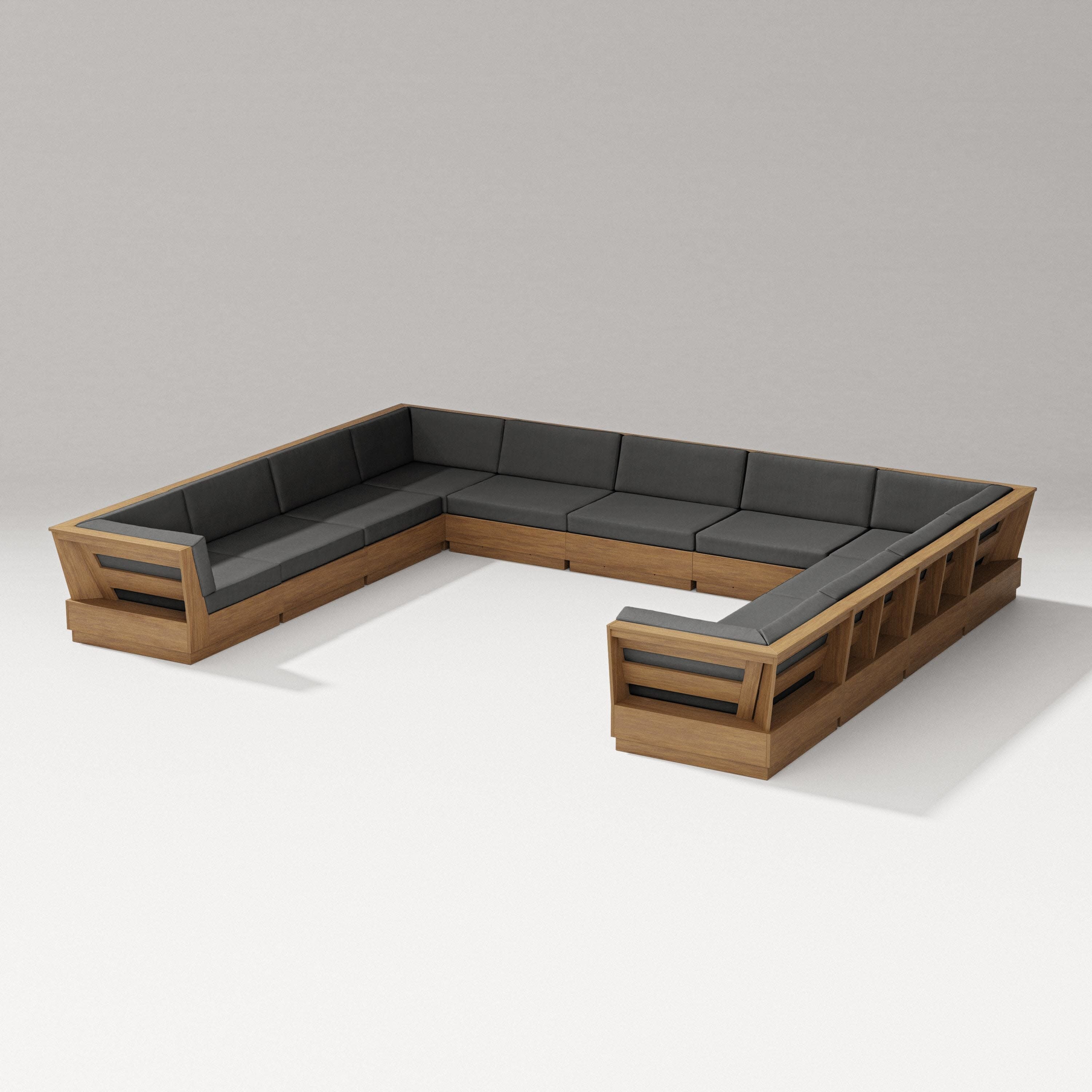 Elevate Large U-Shaped Sectional in Natural / Spectrum Carbon