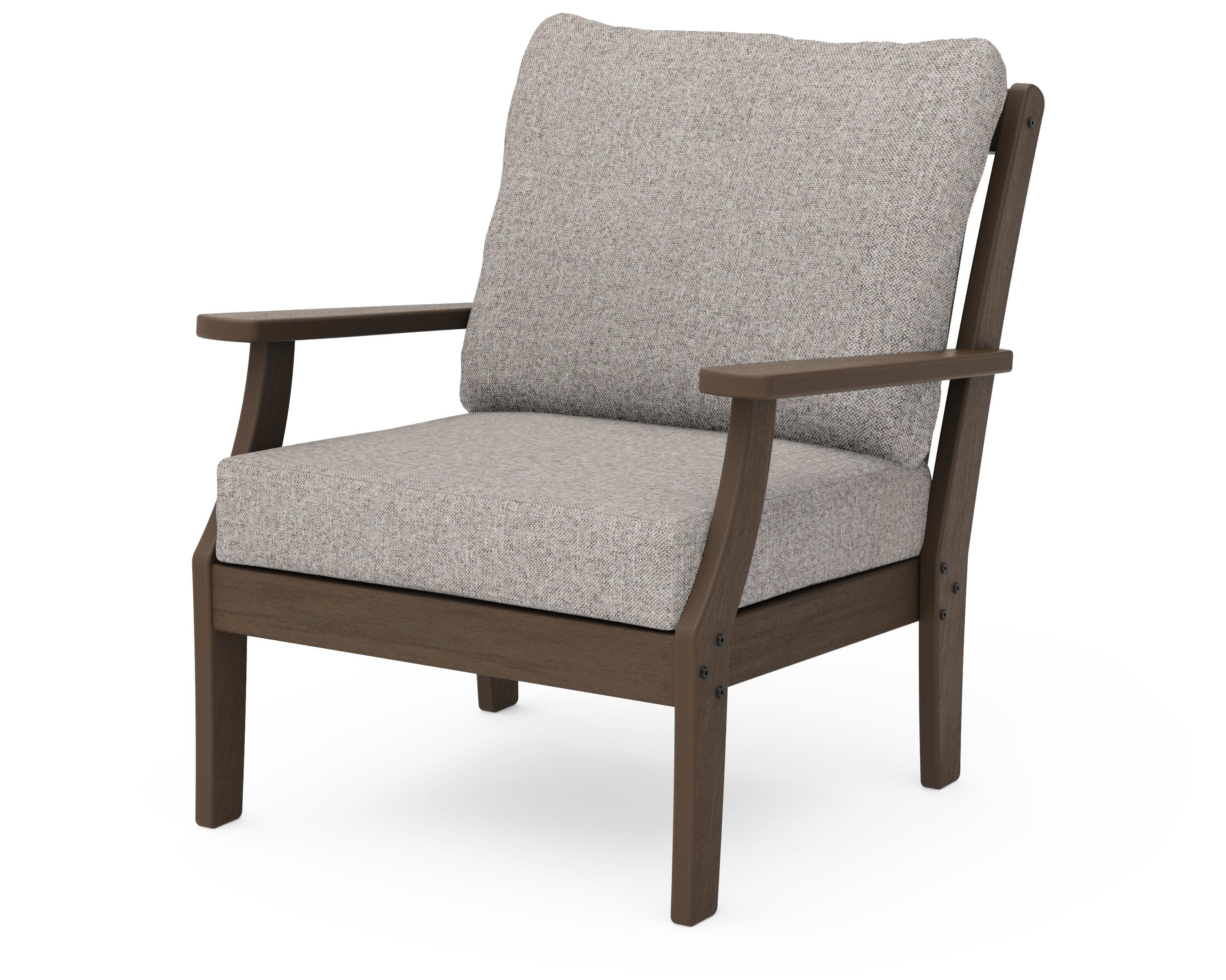 Braxton Deep Seating Chair in Kona / Weathered Tweed