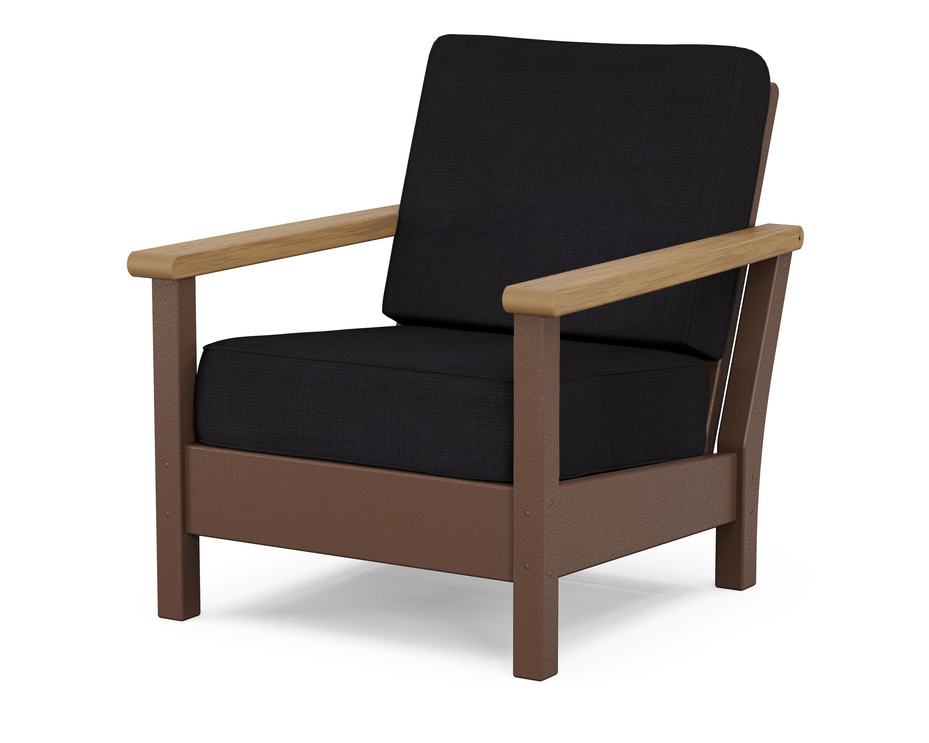 Harbour Deep Seating Chair in Mahogany / Natural / Midnight Linen