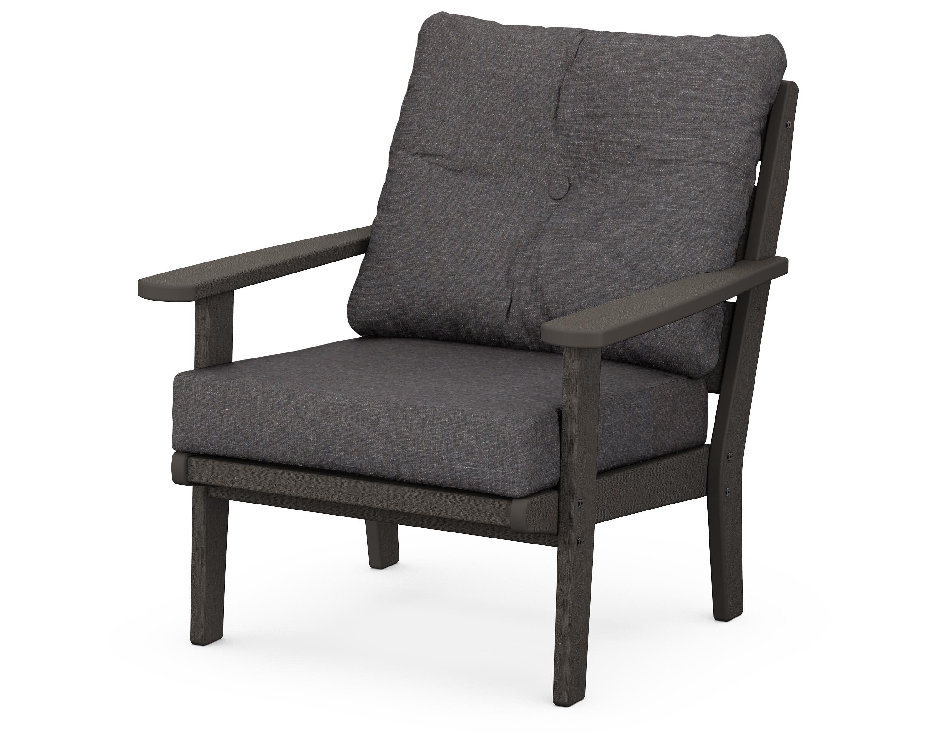 Lakeside Deep Seating Chair in Vintage Coffee / Ash Charcoal