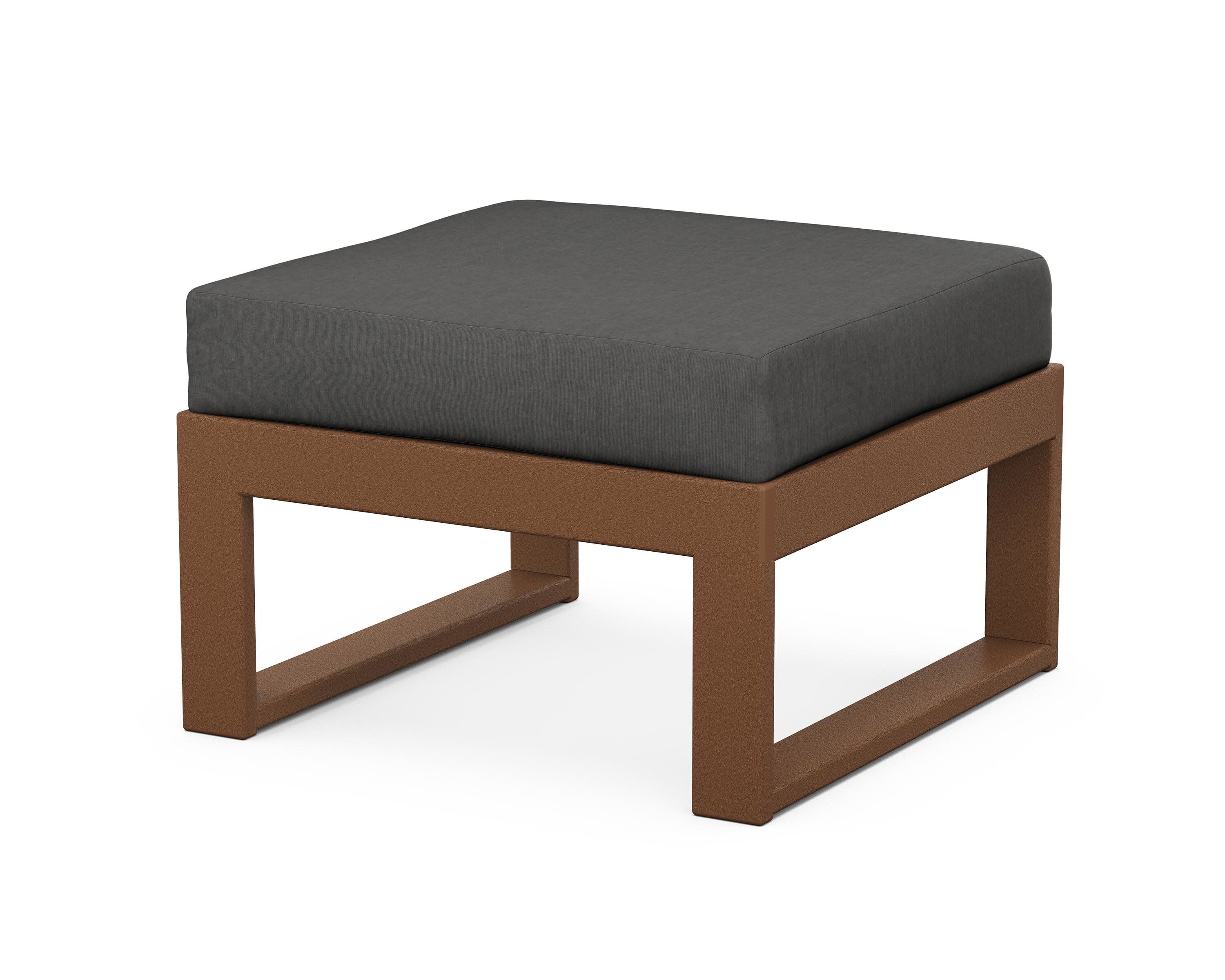 Modular Ottoman - Modern in Teak / Spectrum Carbon