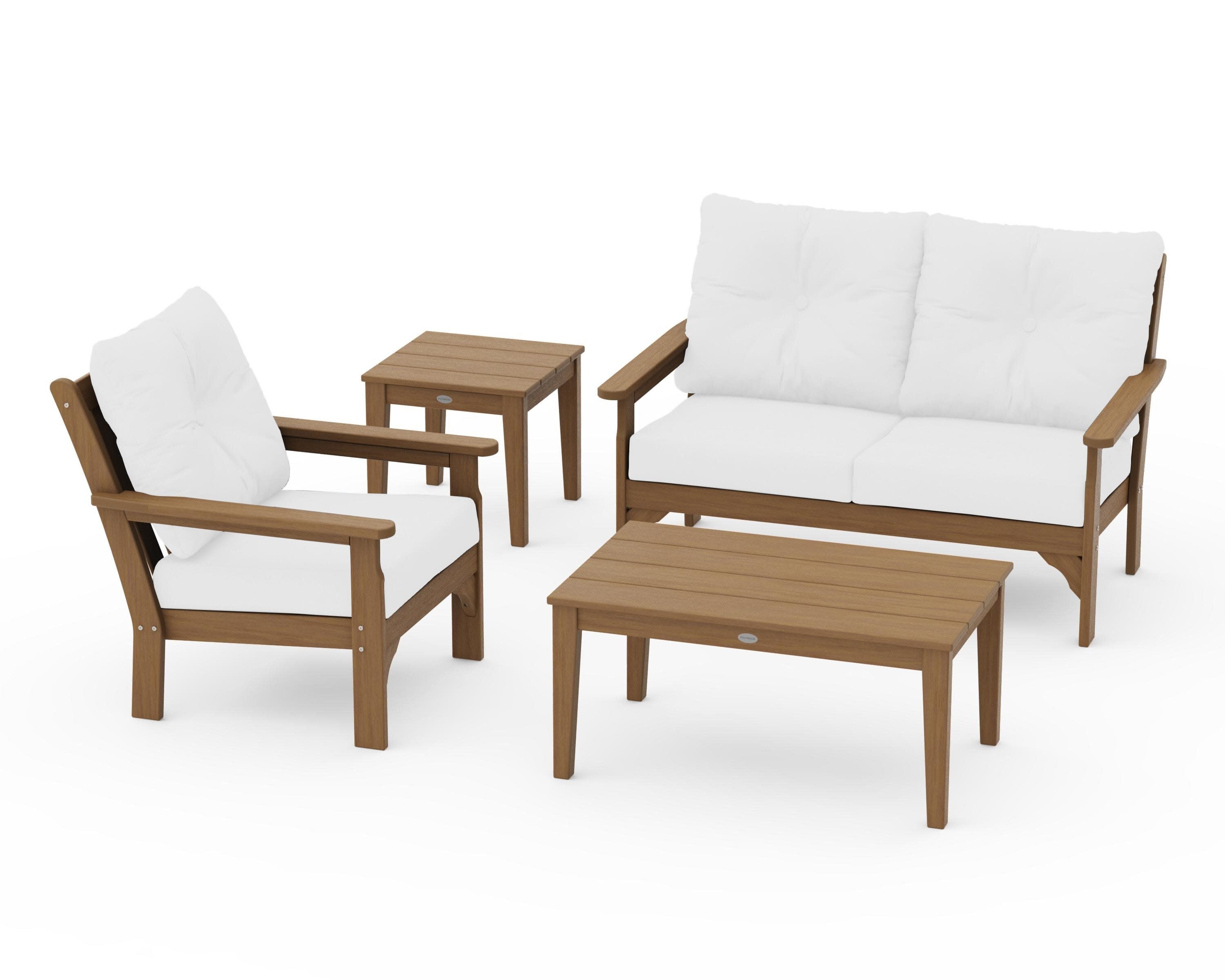 Vineyard 4-Piece Deep Seating Set in Natural / Natural