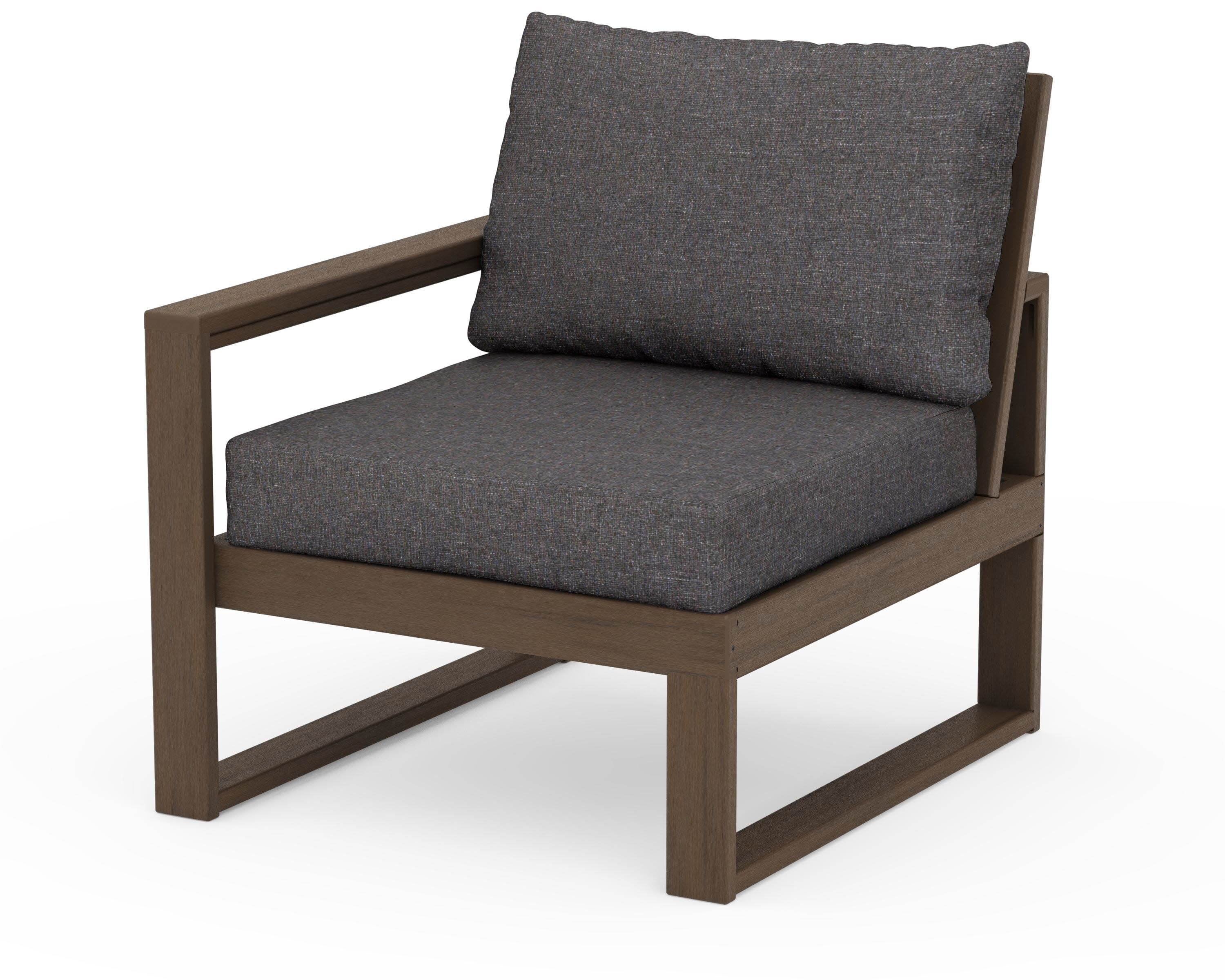 EDGE Modular Left Arm Chair in Kona / Ash Charcoal