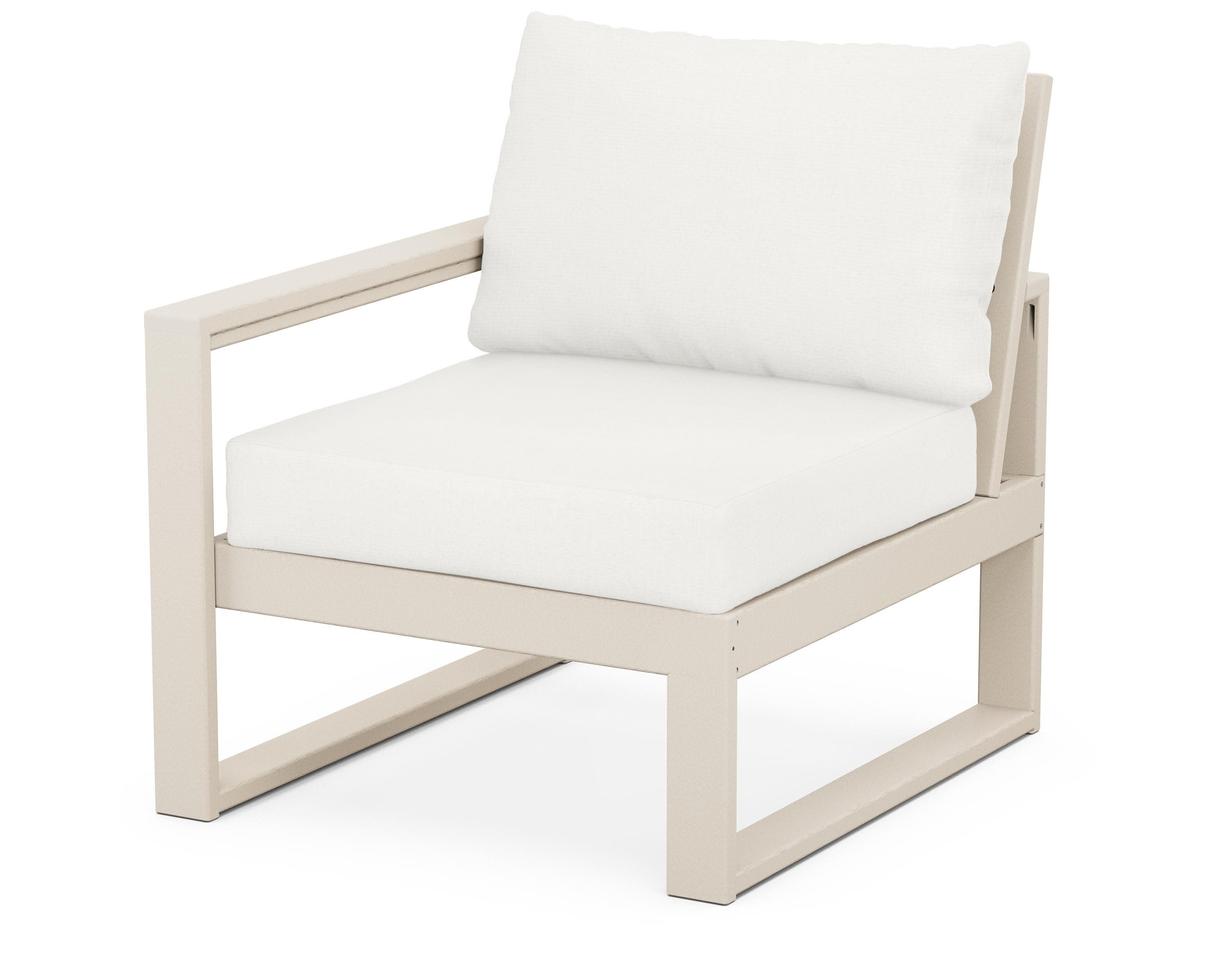 EDGE Modular Left Arm Chair in Sand / Natural Linen