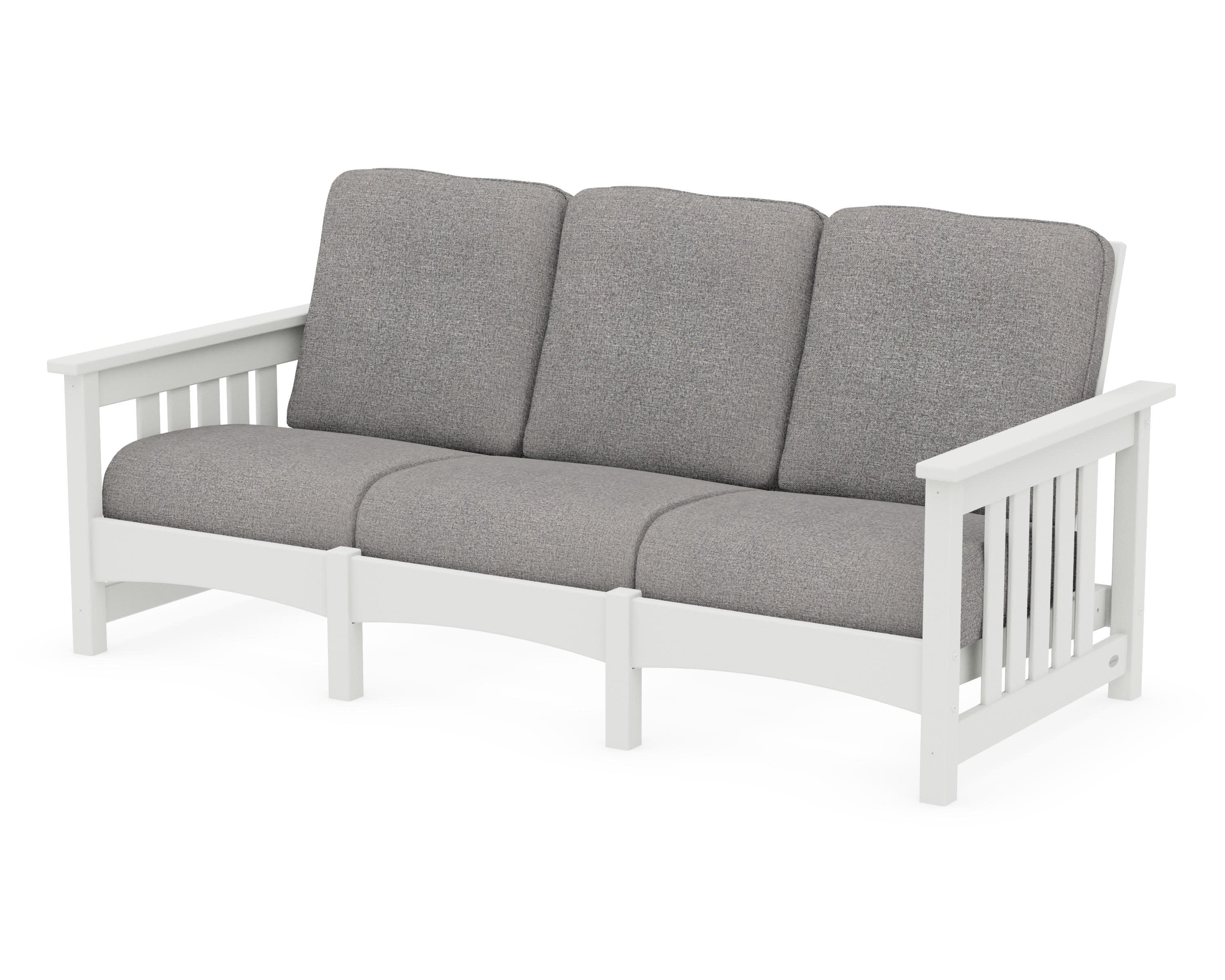 Club Mission Sofa in Vintage White / Grey Mist