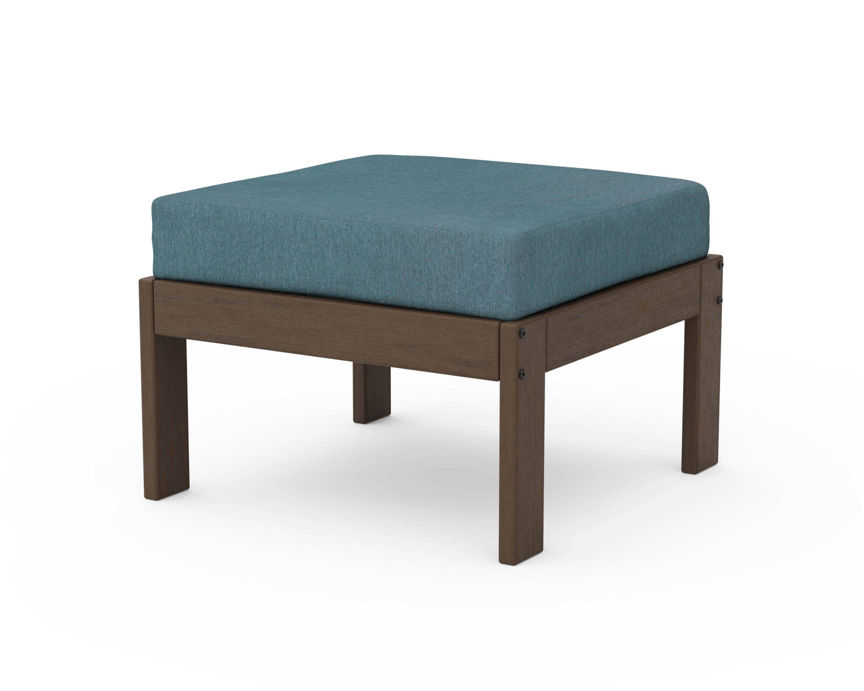 Vineyard Modular Ottoman in Kona / Ocean Teal