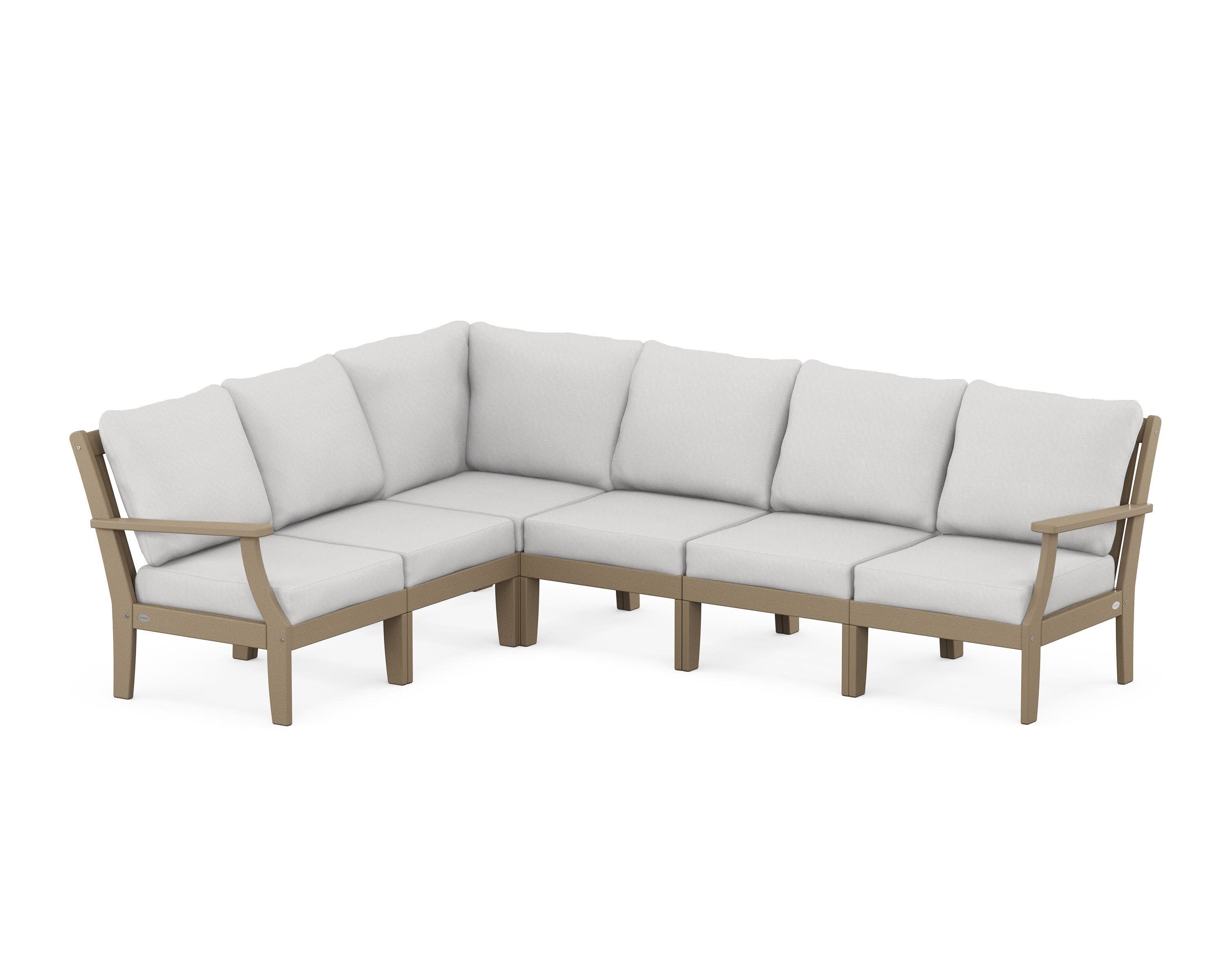 Braxton Modular 6-Piece Deep Seating Set in Vintage Sahara / Diamond in the Rough