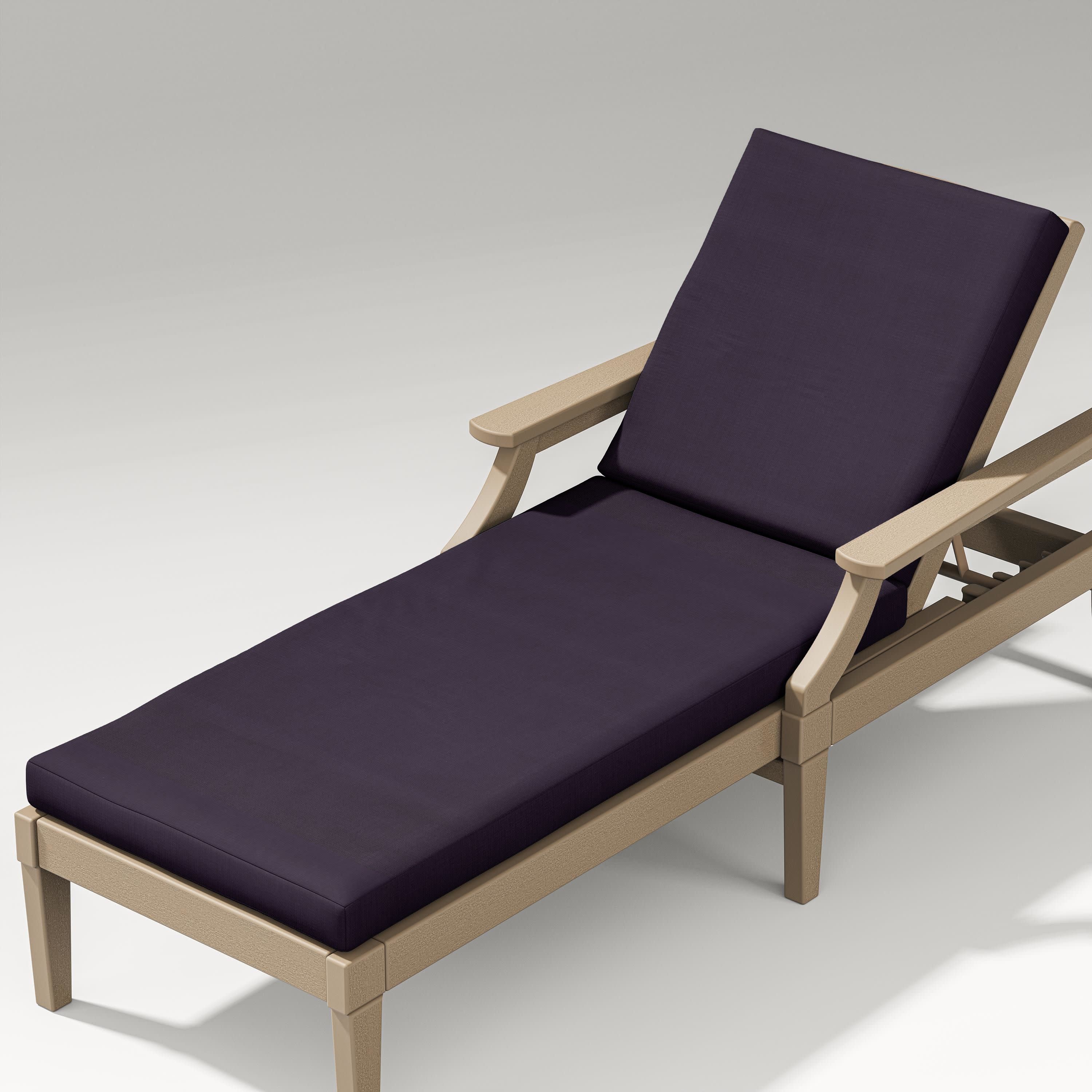 Estate Chaise Lounge Full Cushion in Navy Linen