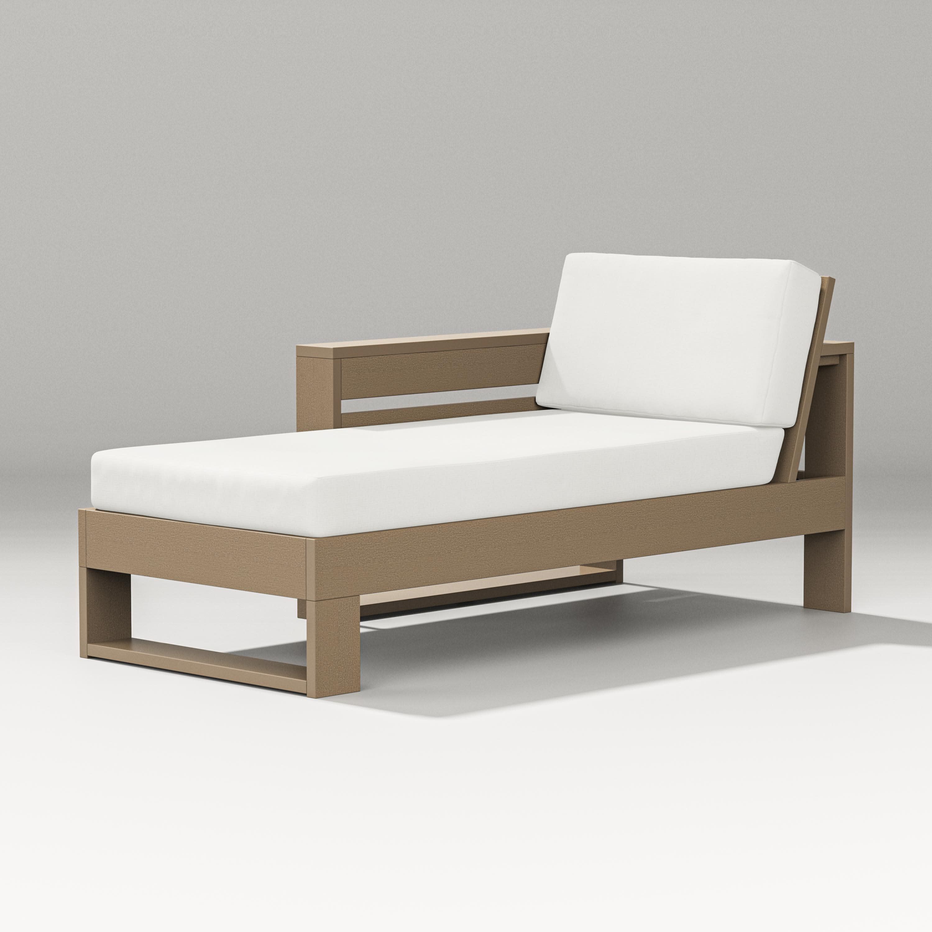 Latitude Modular Left Arm Chaise in Vintage Sahara / Natural Linen