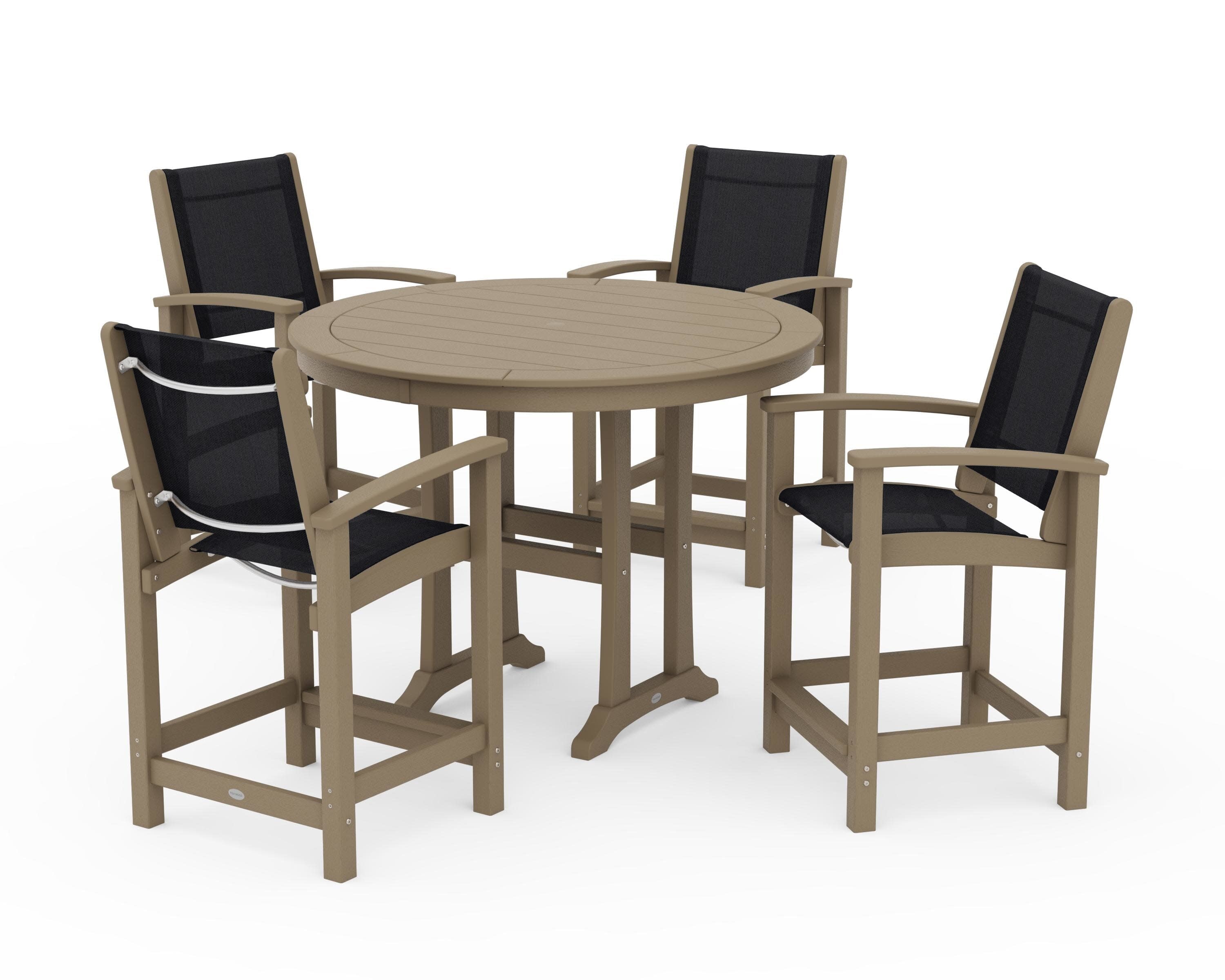 Coastal 5-Piece Counter Set in Vintage Sahara / Black Sling