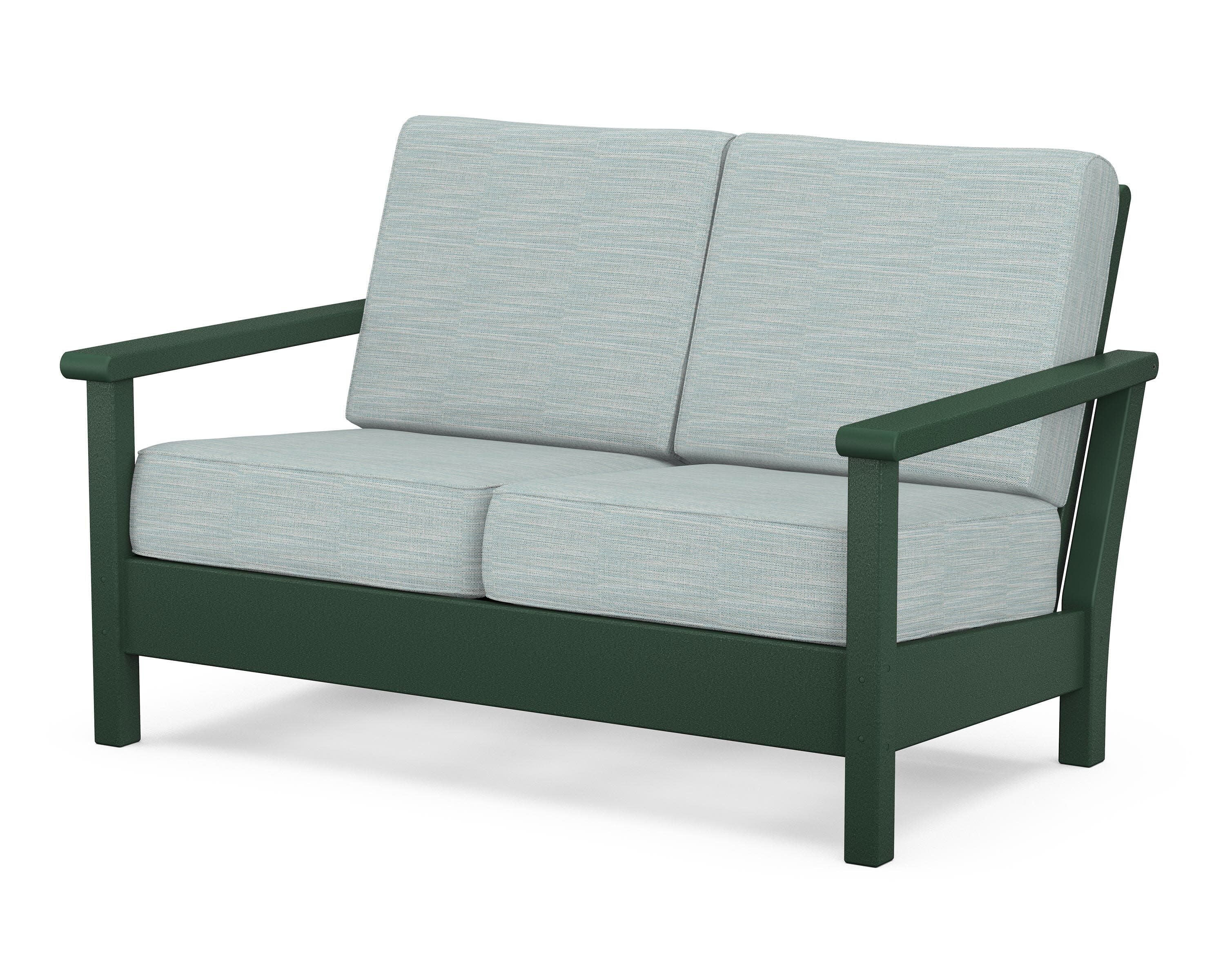 Harbour Deep Seating Loveseat in Green / Soothe Mist