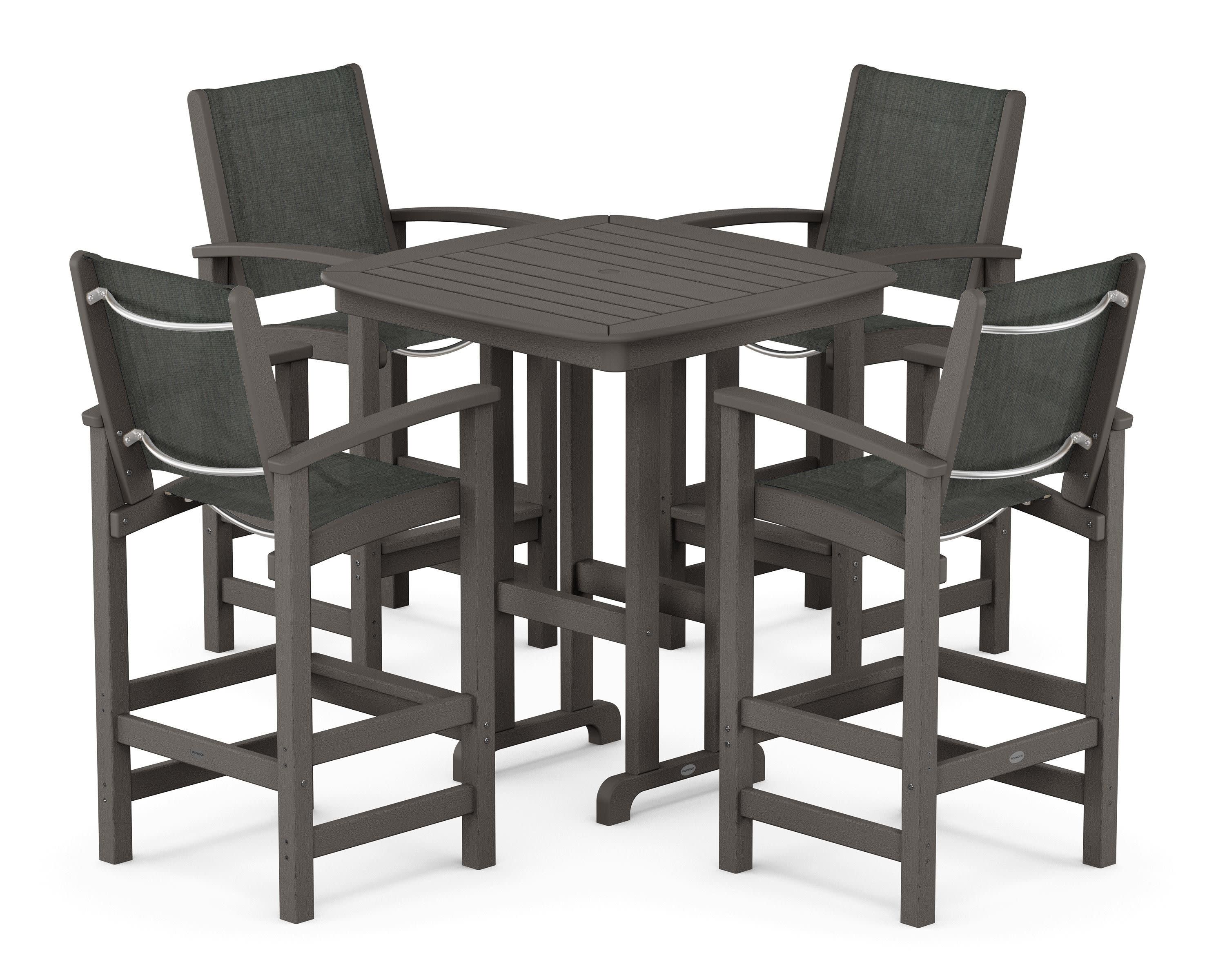 Coastal 5-Piece Bar Set in Vintage Coffee / Ember Sling