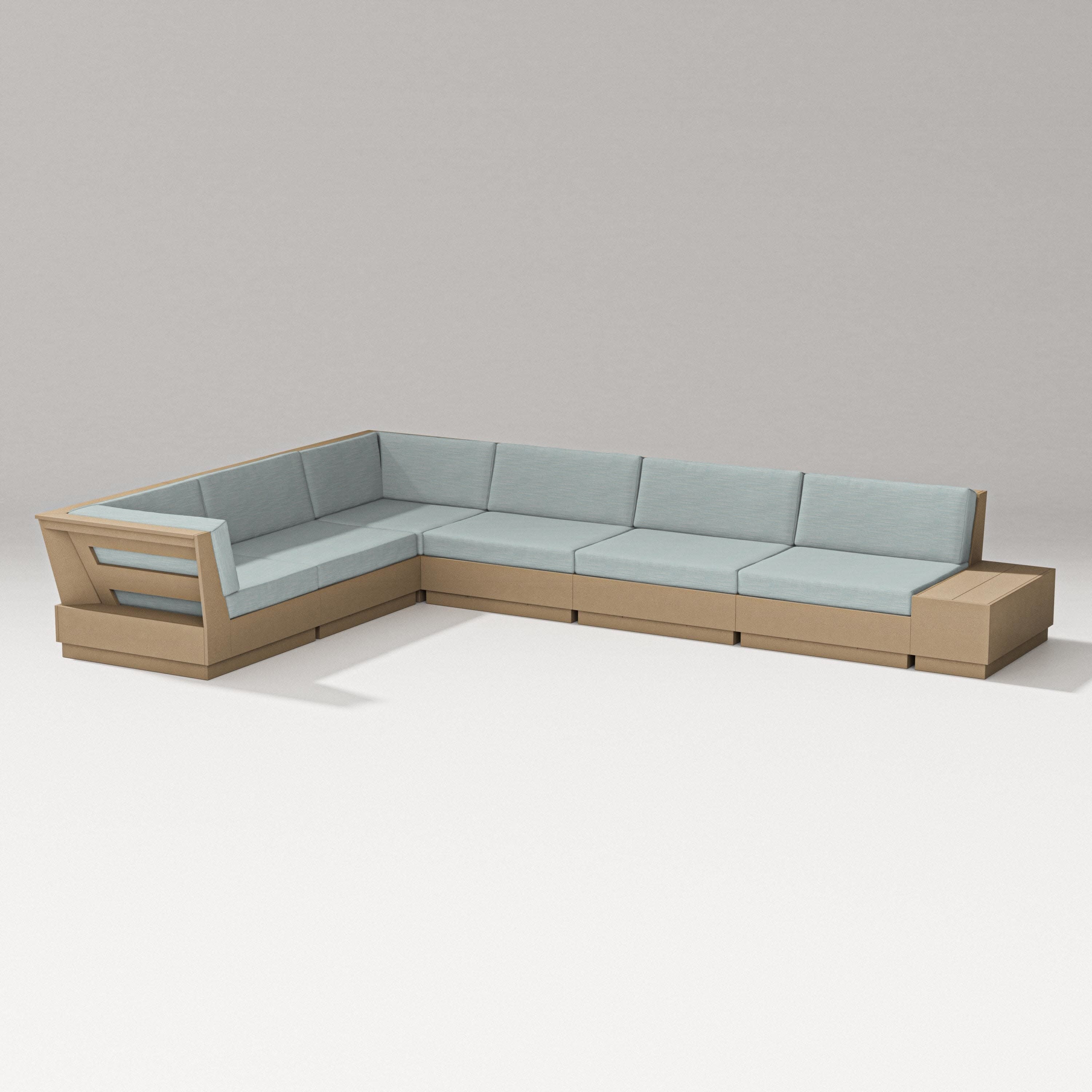 Elevate 7-Piece Corner Sectional in Vintage Sahara / Soothe Mist