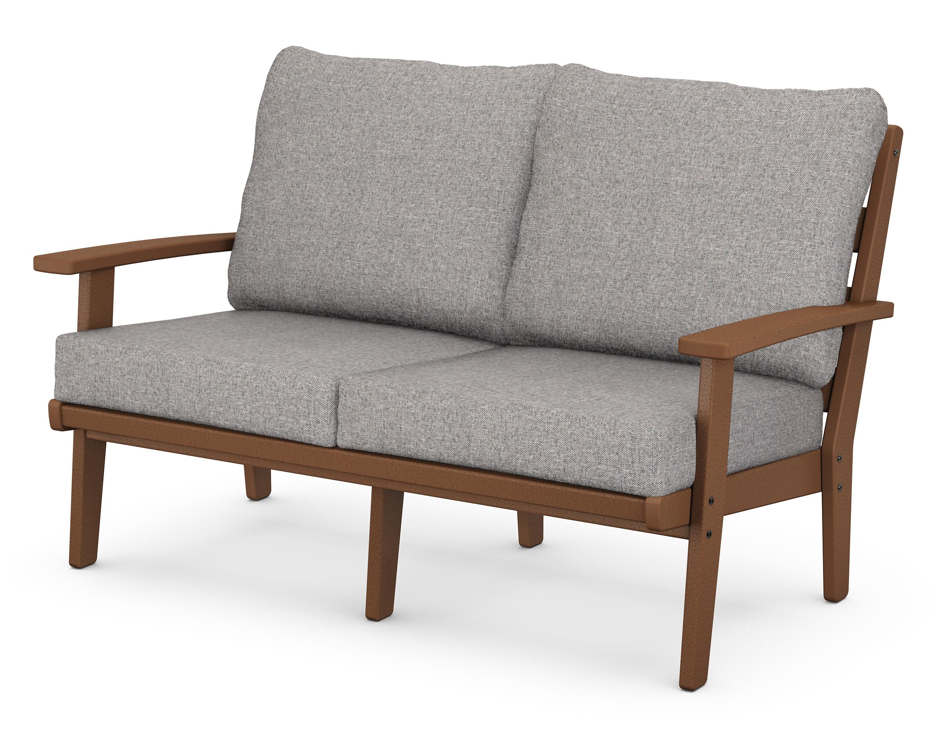 Grant Park Deep Seating Loveseat in Teak / Grey Mist