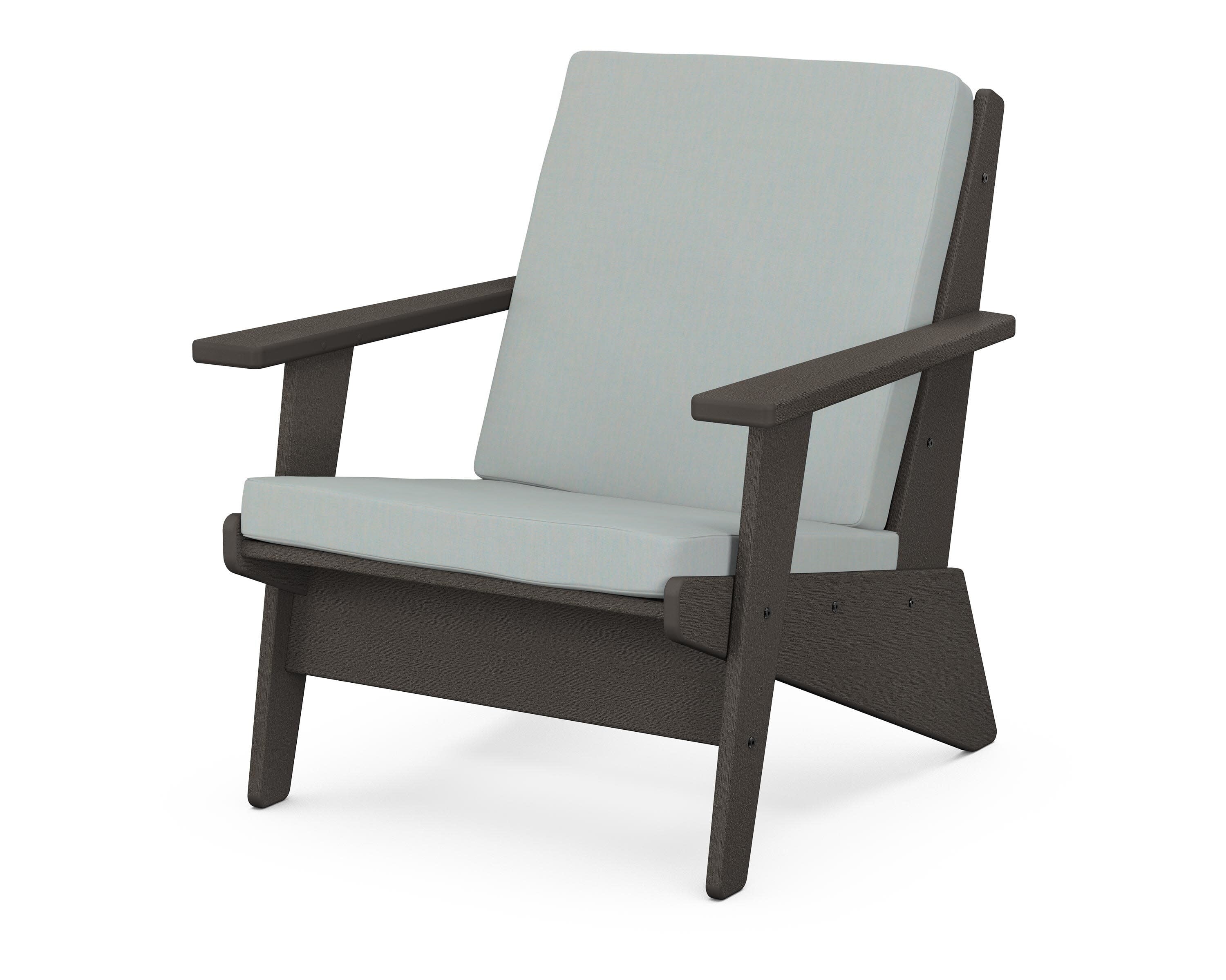 Riviera Modern Lounge Chair in Vintage Coffee / Spa