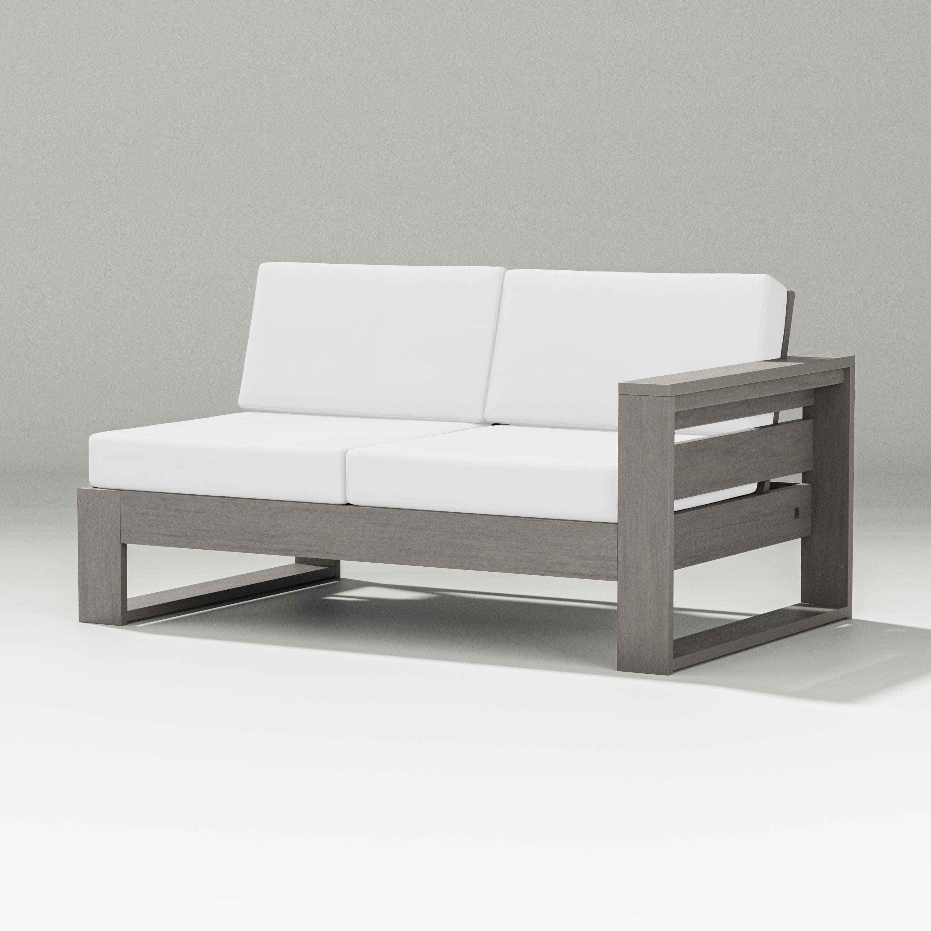 Latitude Modular Right Arm Loveseat in Driftwood / Natural