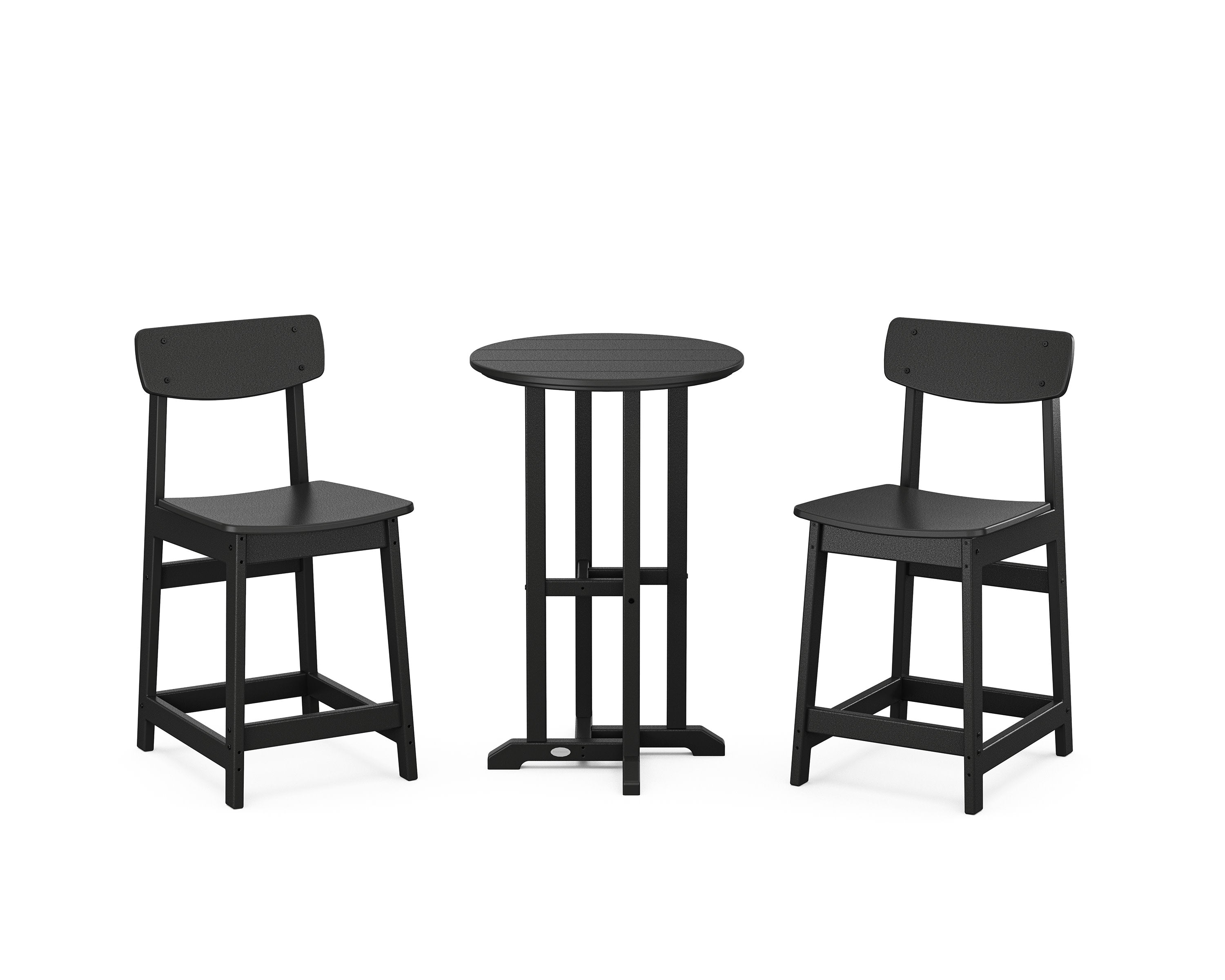 Modern Studio Urban Chair 3-Piece Bistro Counter Set in Black