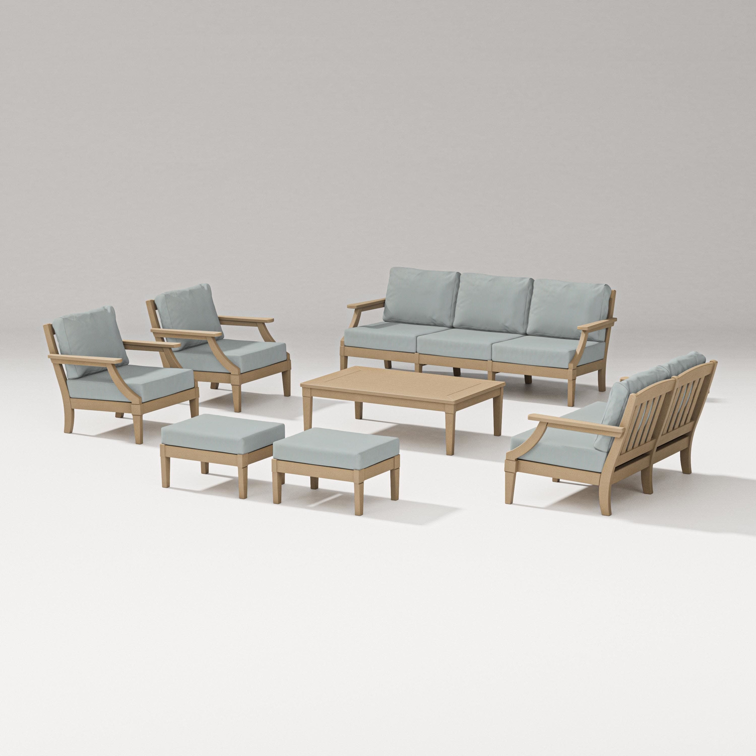 Estate 7-Piece Lounge Sofa Set in Vintage Sahara / Spa