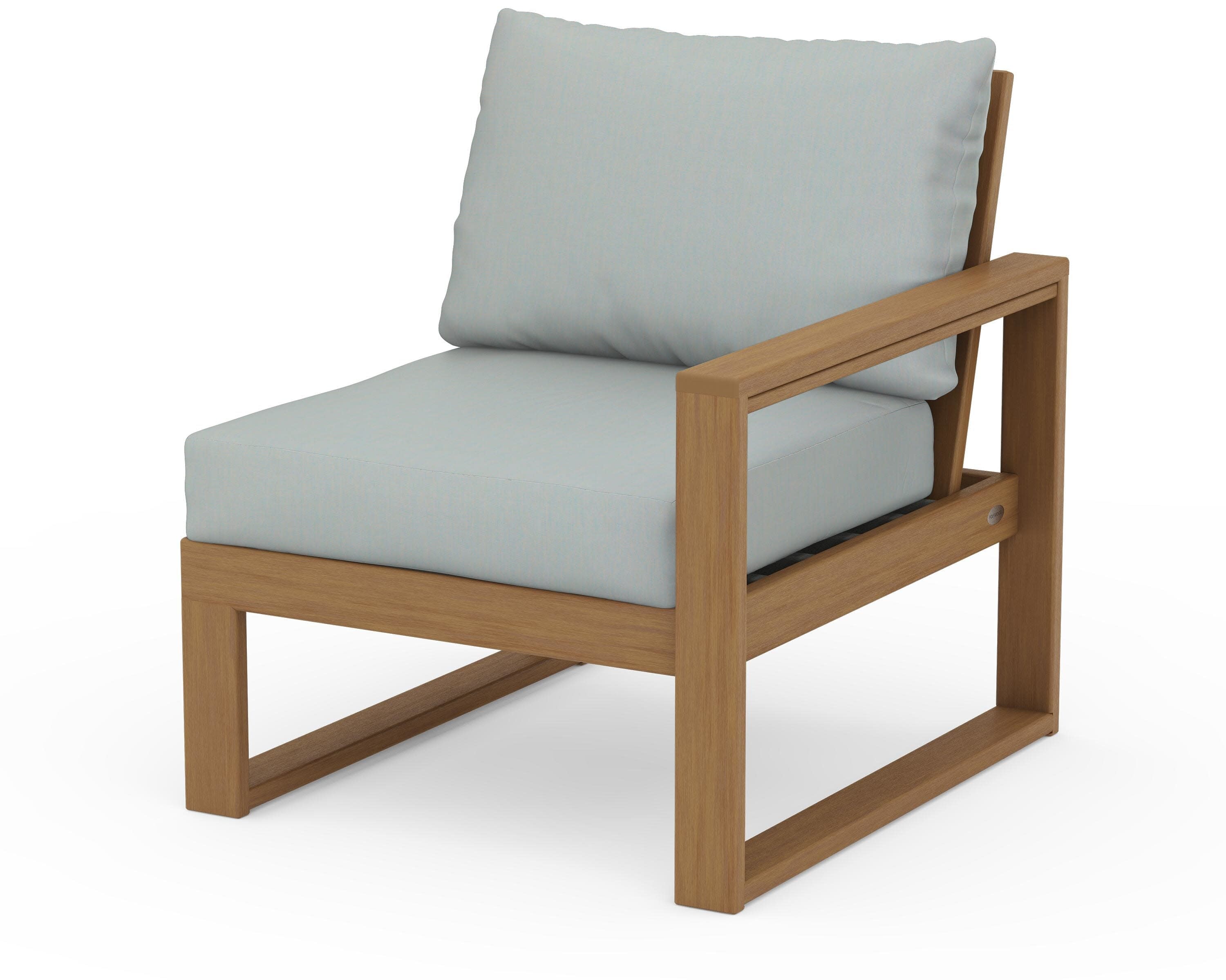 EDGE Modular Right Arm Chair in Natural / Spa