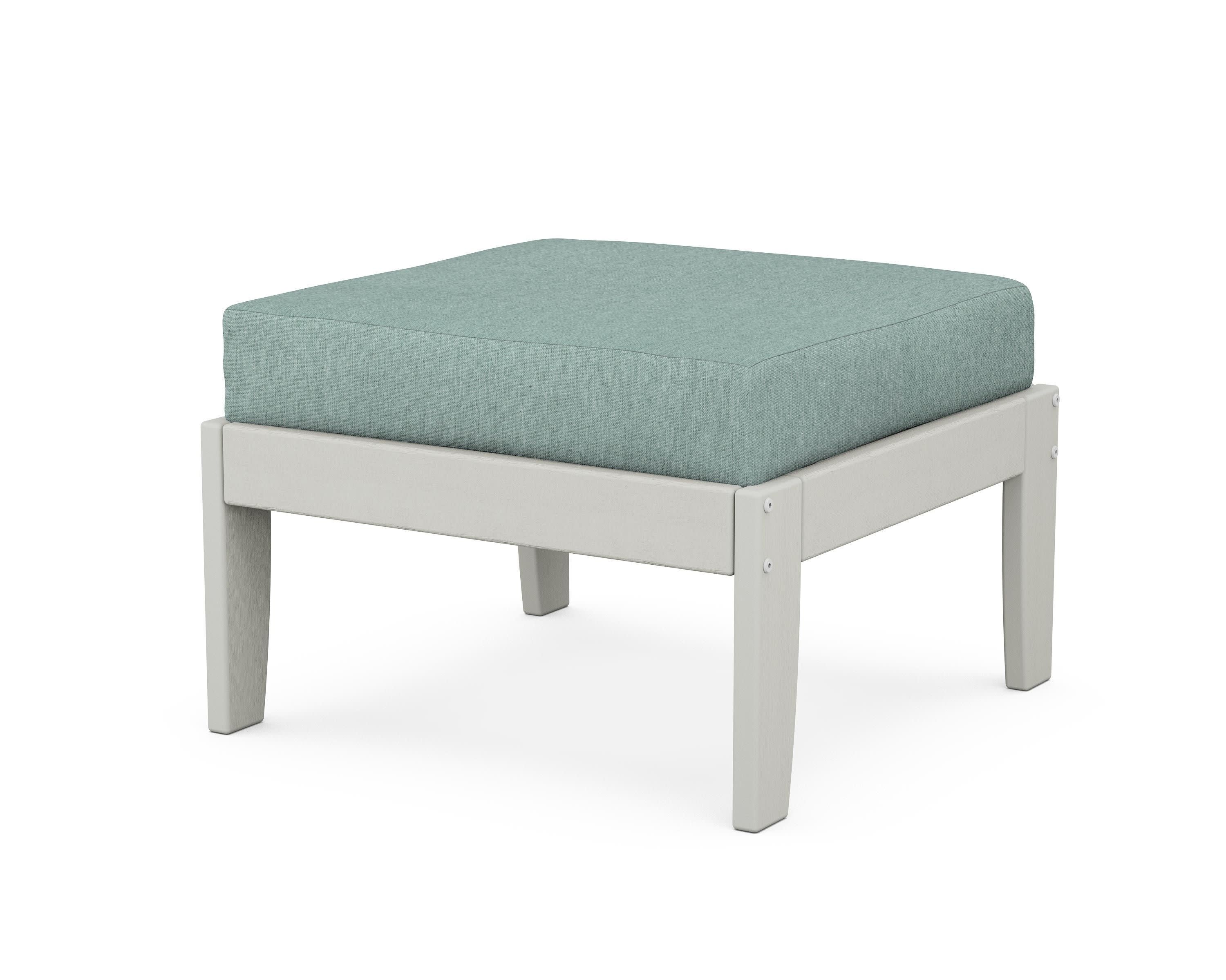 Modular Ottoman - Classic in Vintage White / Glacier Spa