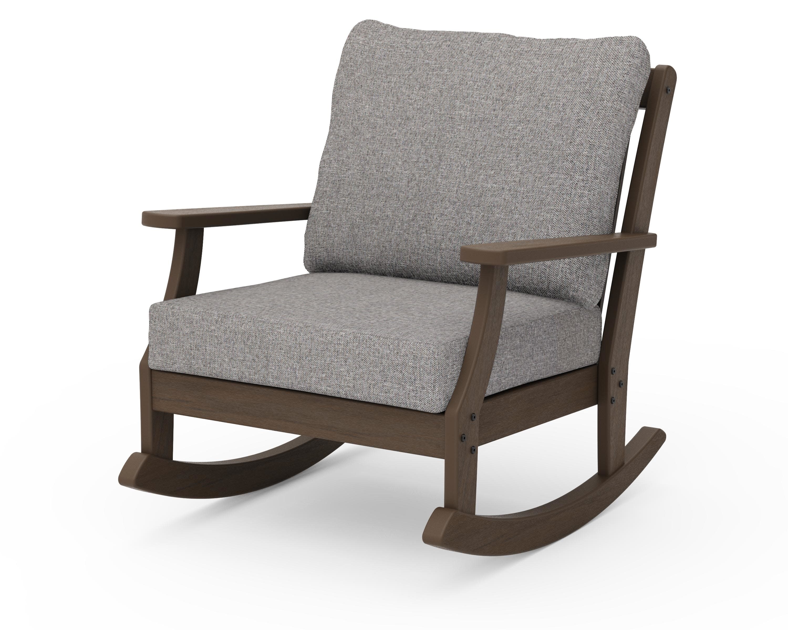 Braxton Deep Seating Rocking Chair in Kona / Grey Mist