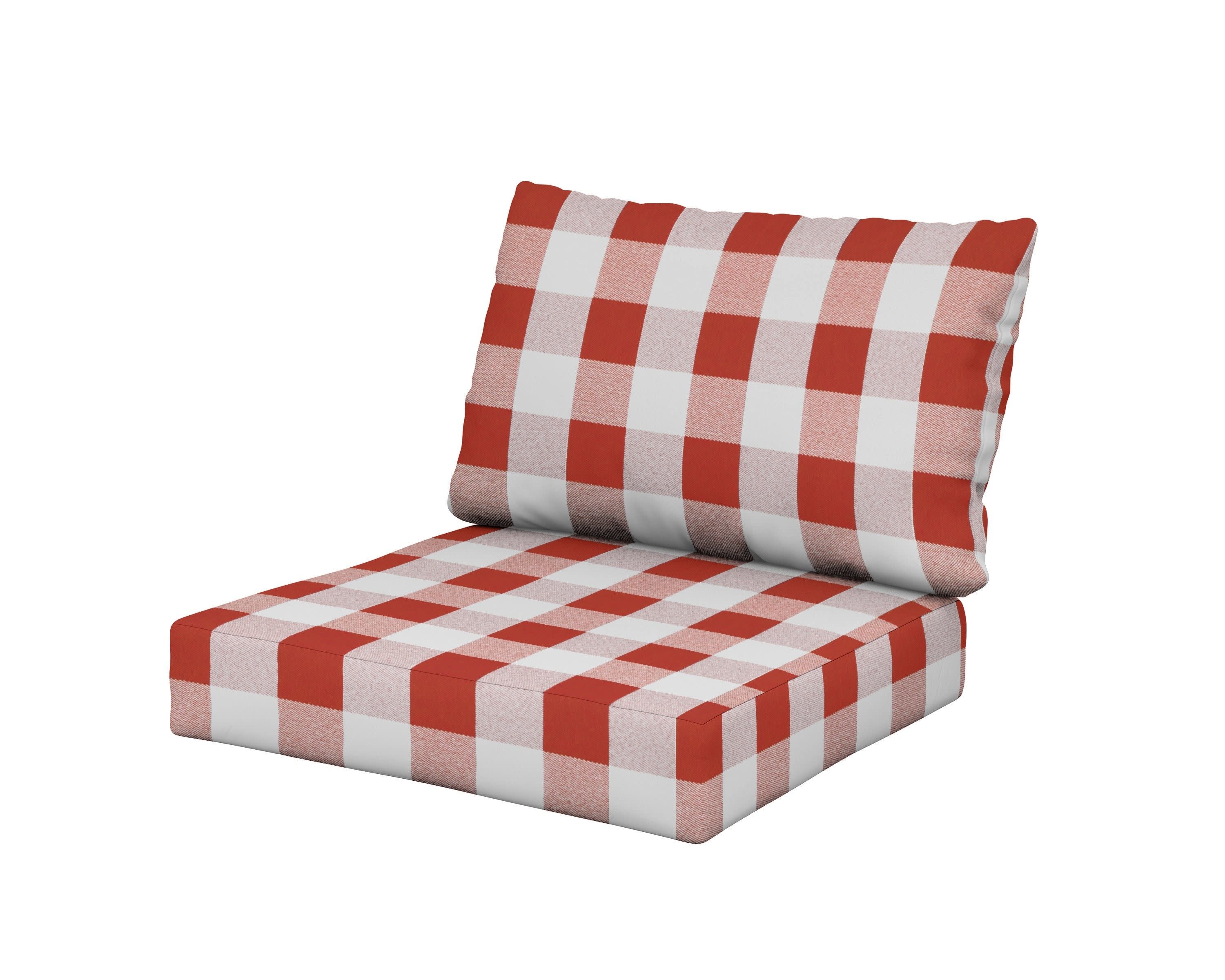 Modular Cushion in Buffalo Plaid Crimson