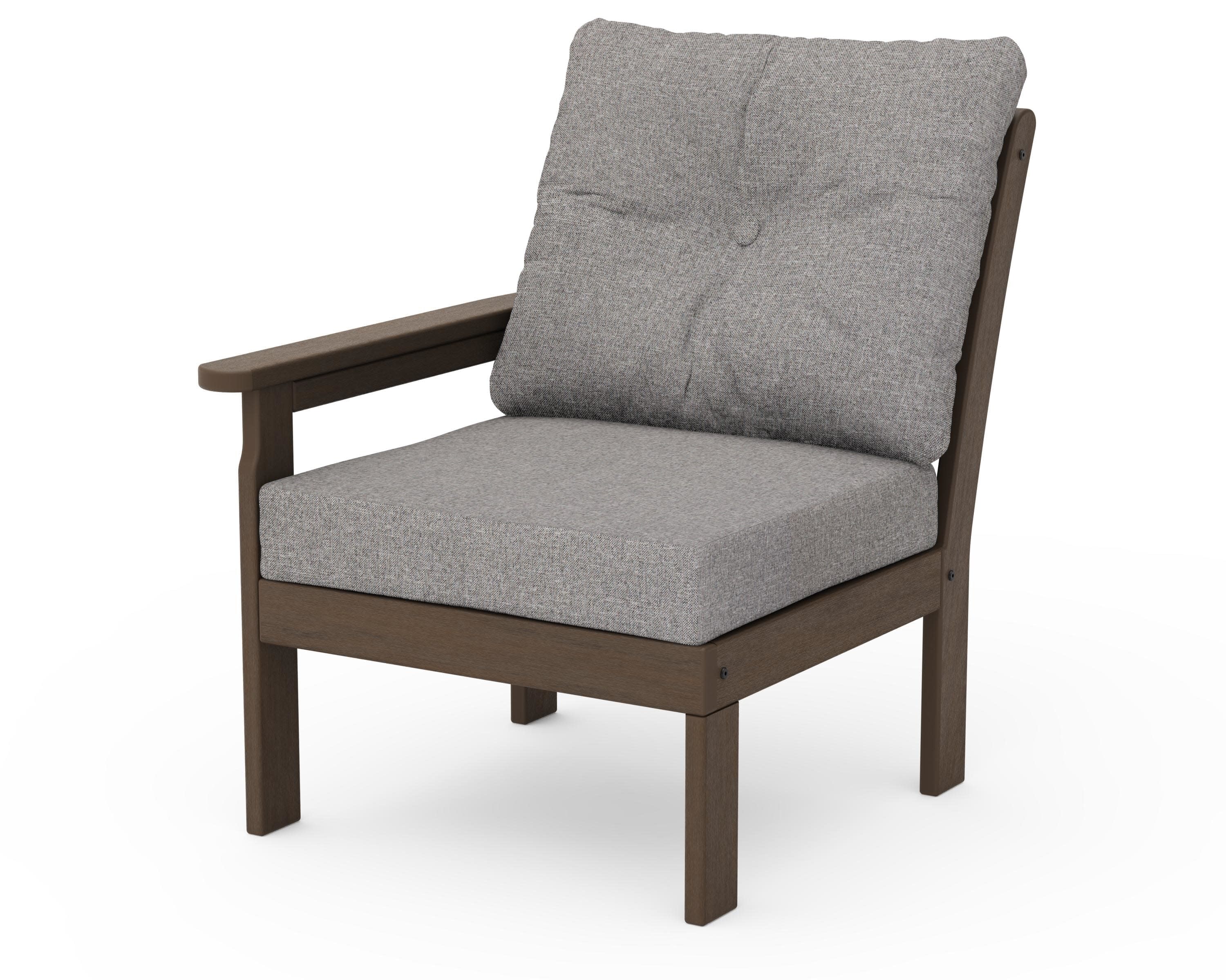 Vineyard Modular Left Arm Chair in Kona / Grey Mist