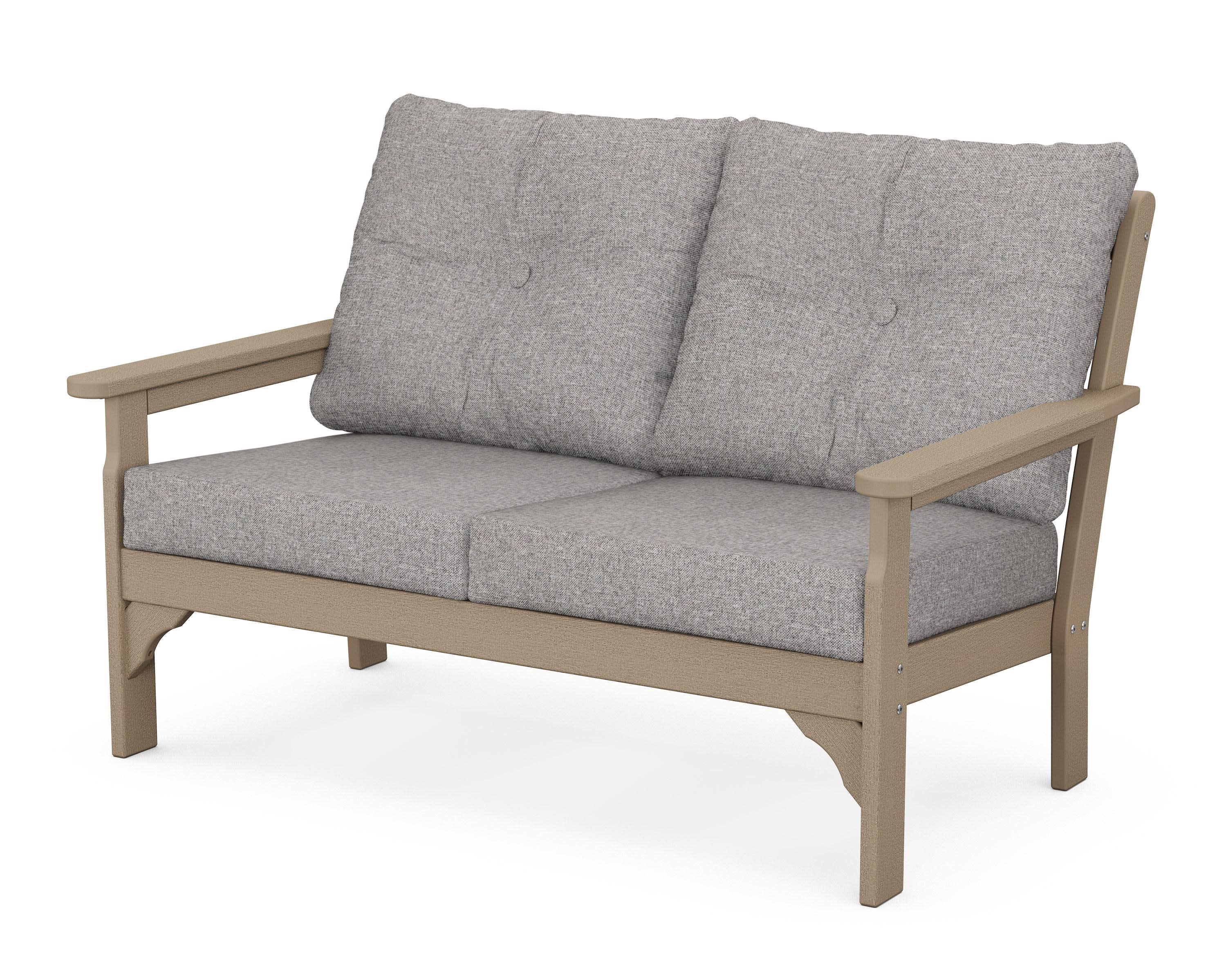 Vineyard Deep Seating Loveseat in Vintage Sahara / Grey Mist