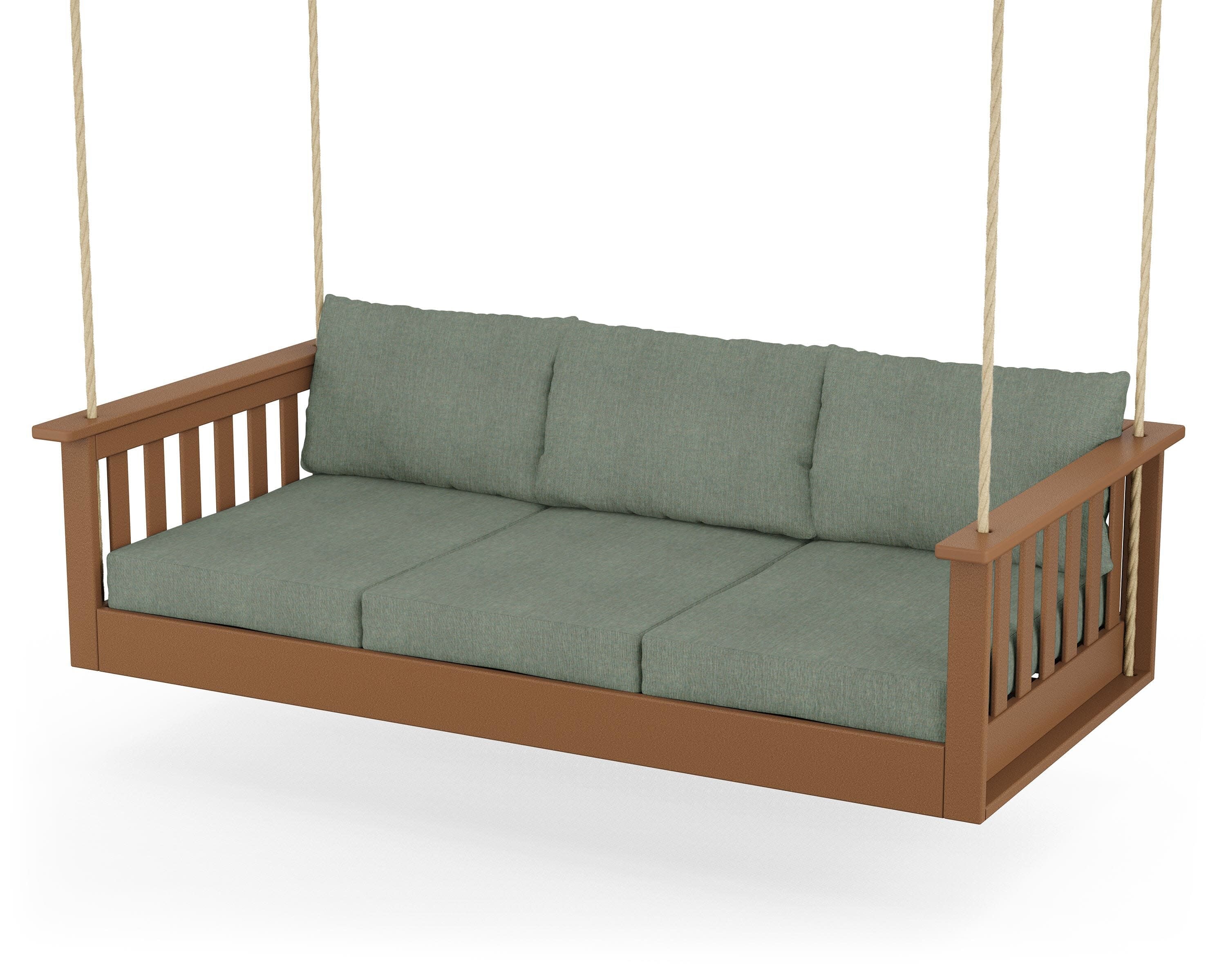 Vineyard Daybed Swing in Teak / Cast Sage