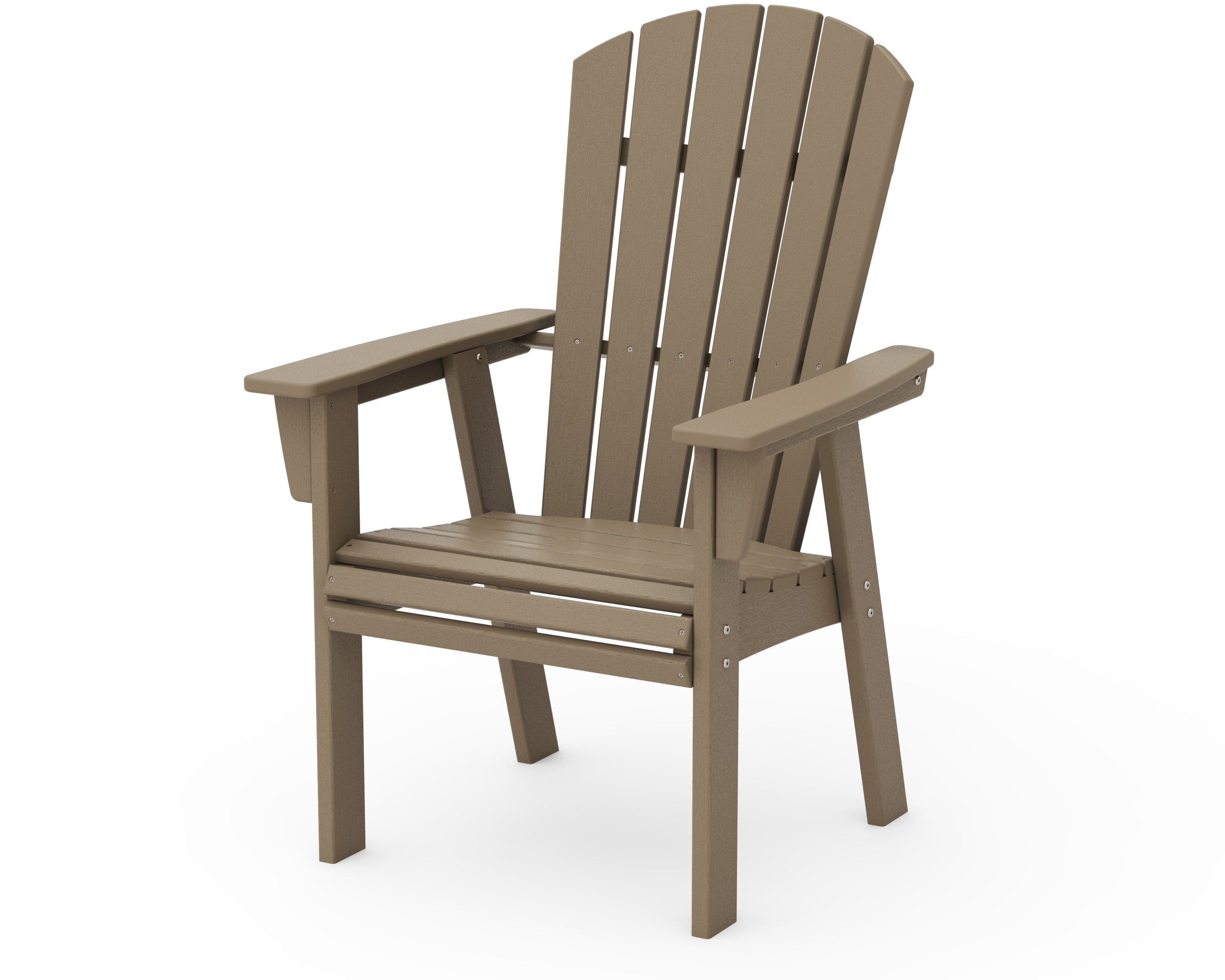 Nautical Curveback Adirondack Dining Chair in Vintage Sahara