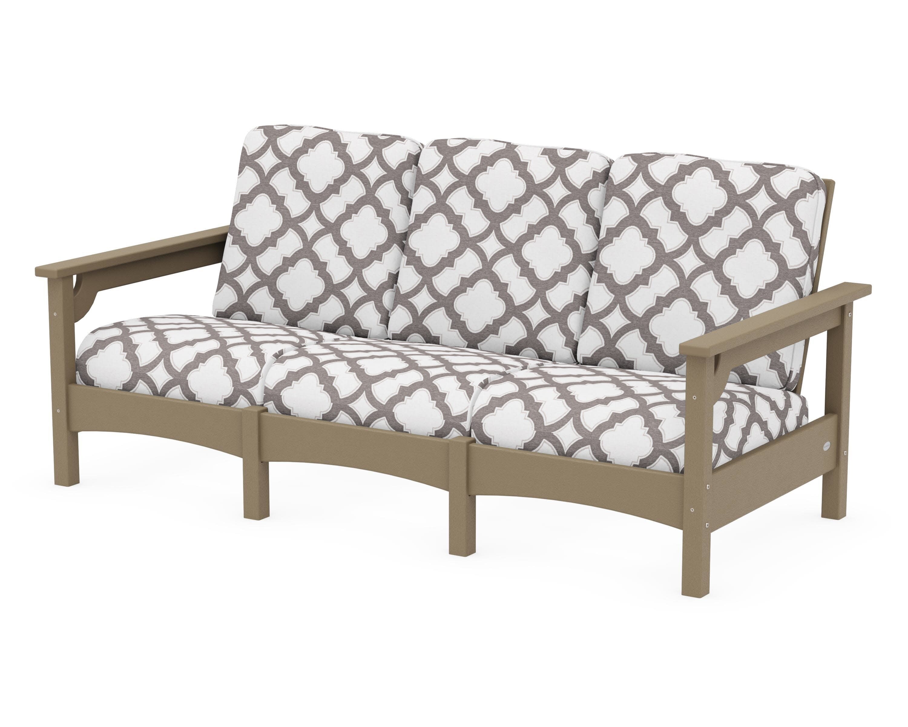 Club Sofa in Vintage Sahara / Trellis Grey Mist