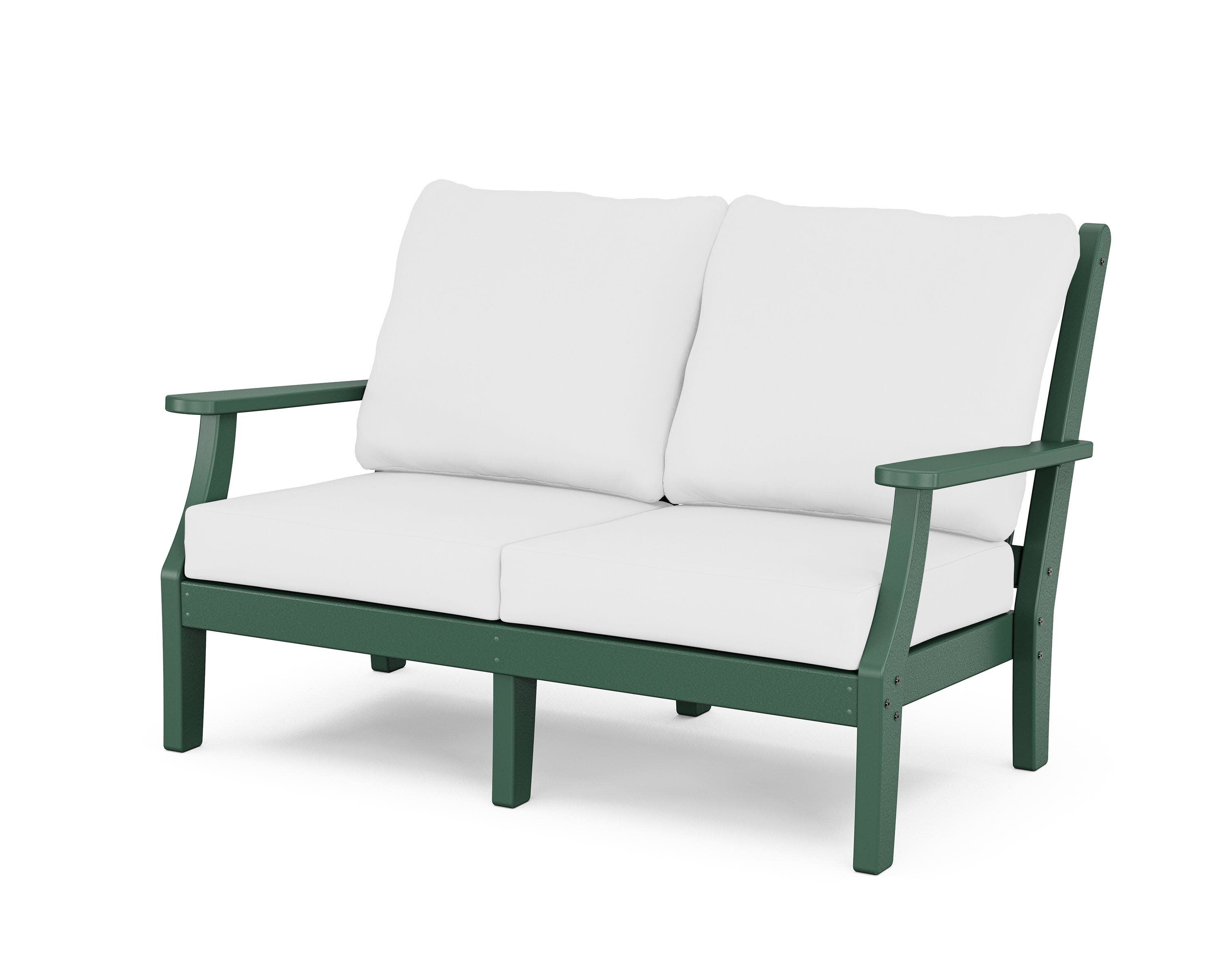 Wovendale Deep Seating Loveseat in Green / Natural