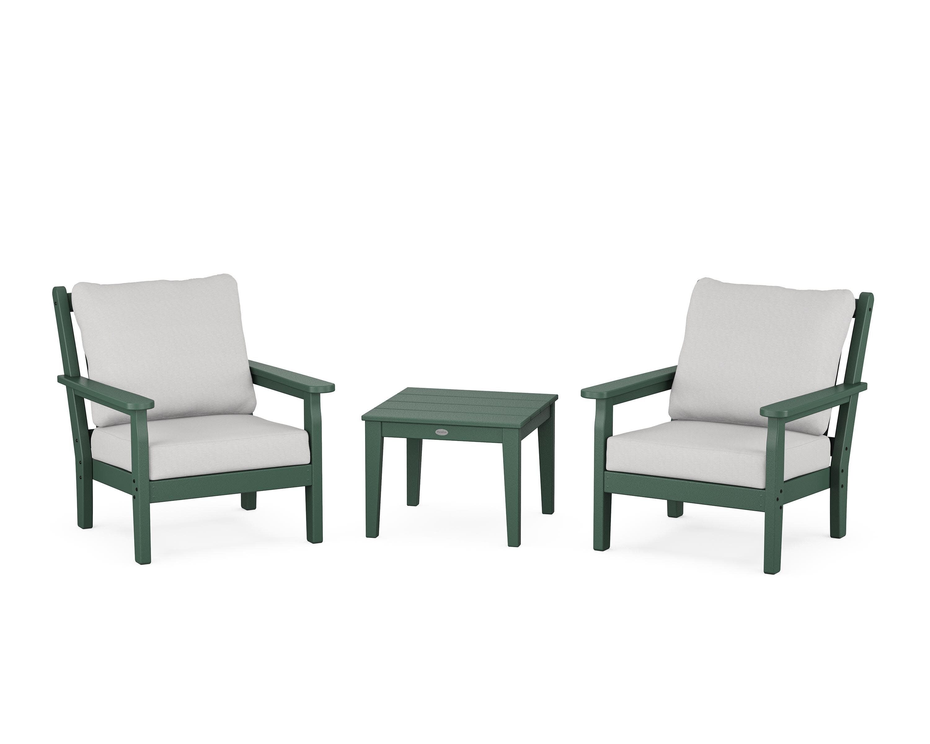 Chippendale 3-Piece Deep Seating Set in Green / Diamond in the Rough