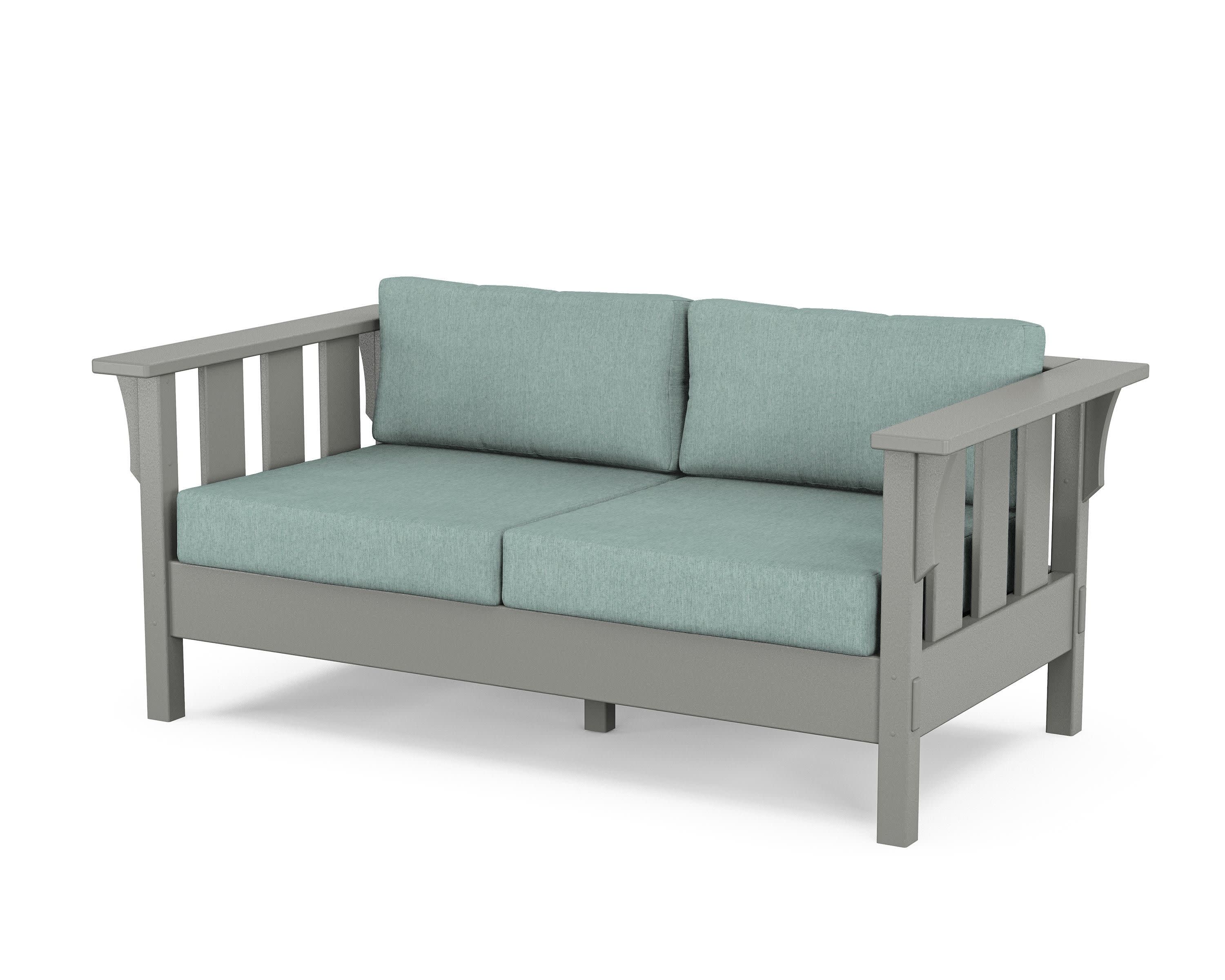 Acadia Deep Seating Loveseat in Slate Grey / Glacier Spa