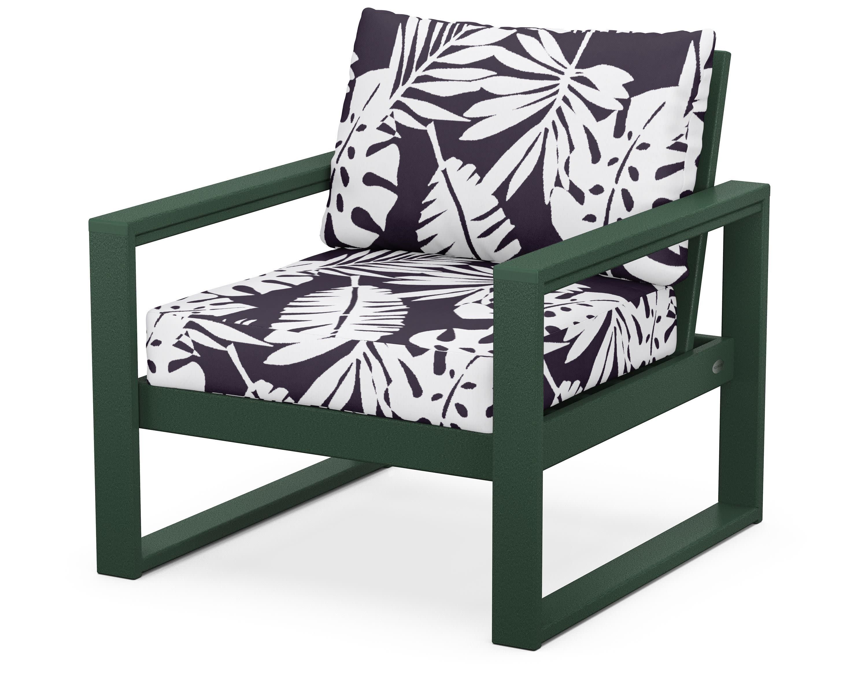EDGE Club Chair in Green / Leaf Navy