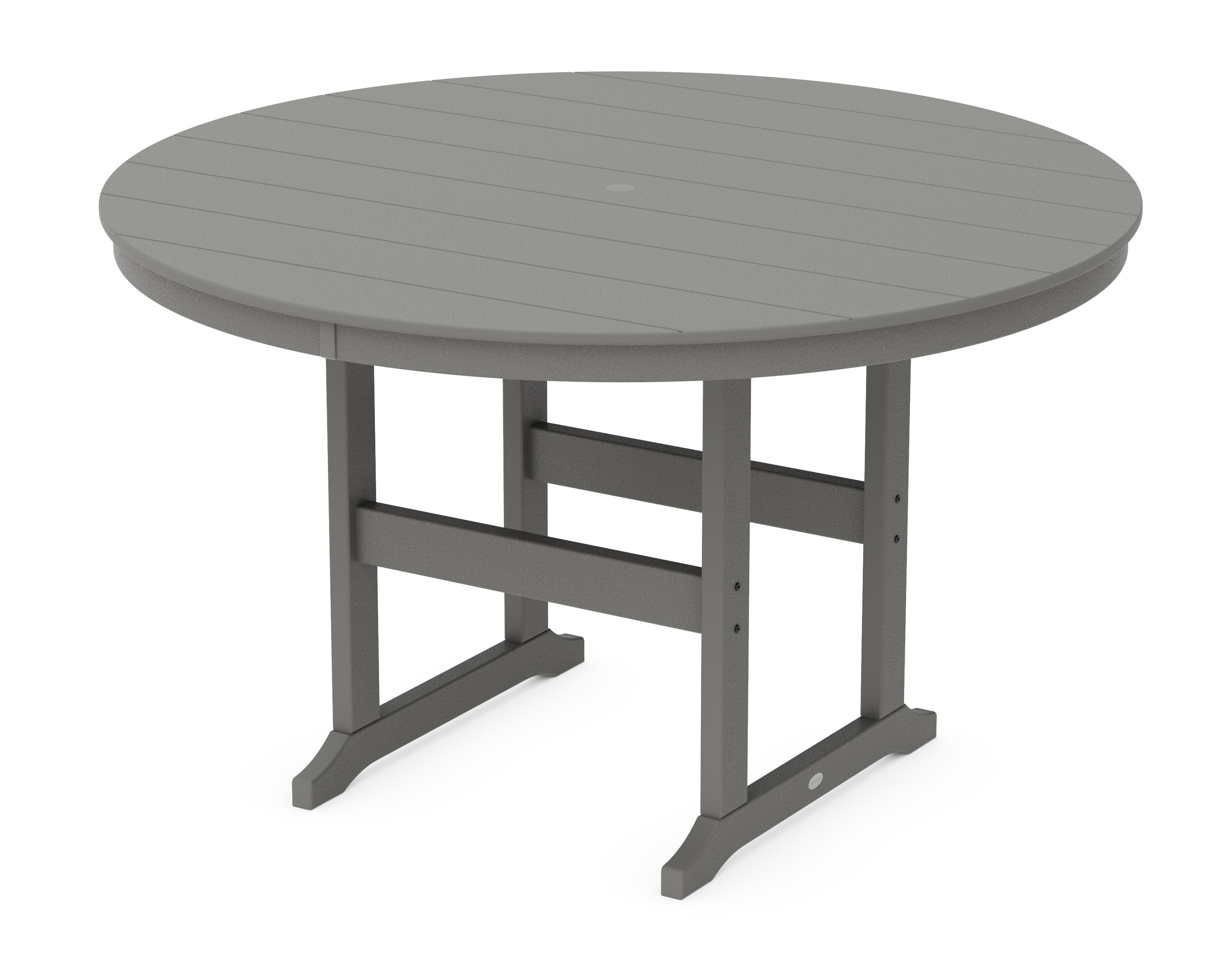 60" Round Farmhouse Counter Table in Slate Grey