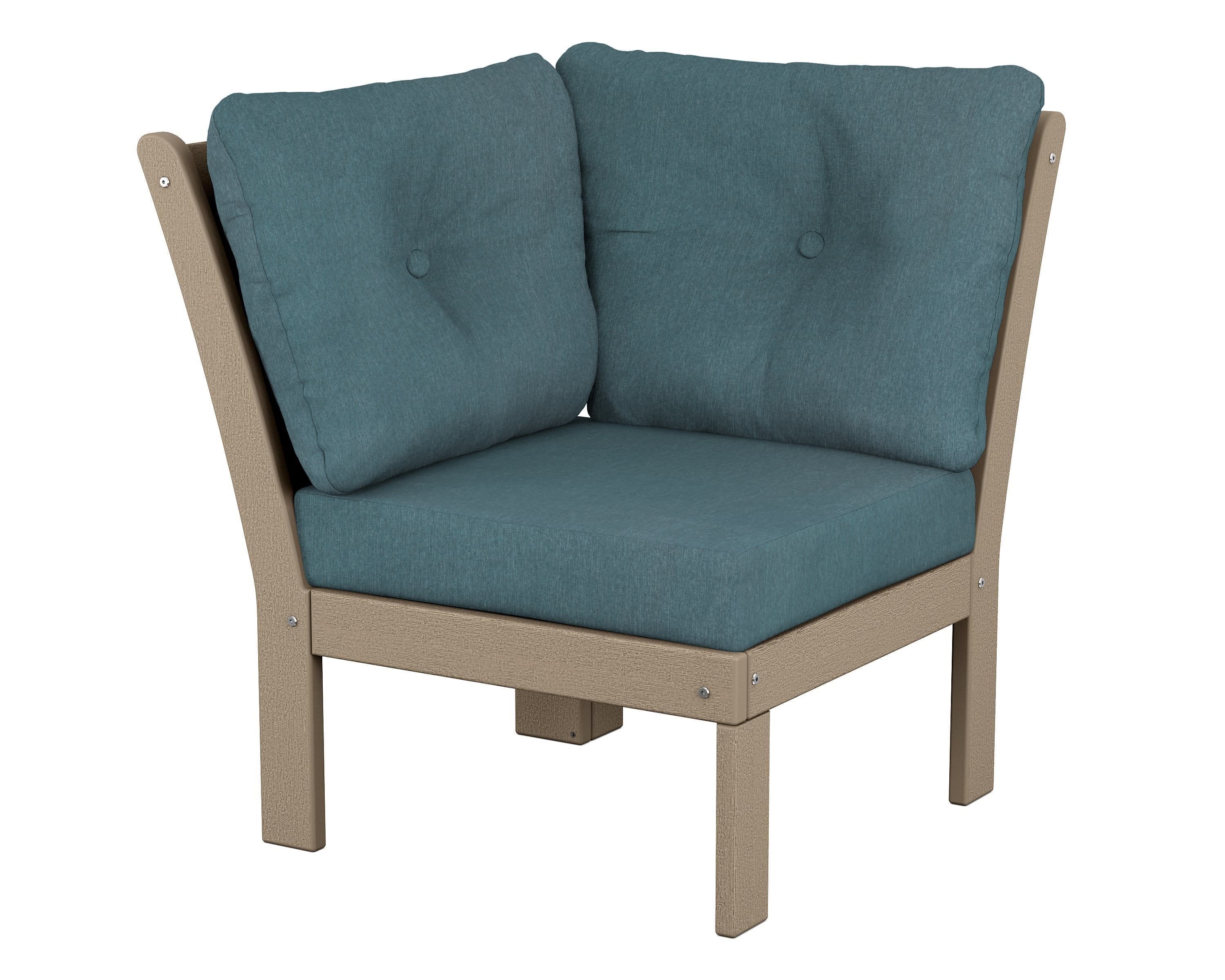 Vineyard Modular Corner Chair in Vintage Sahara / Ocean Teal