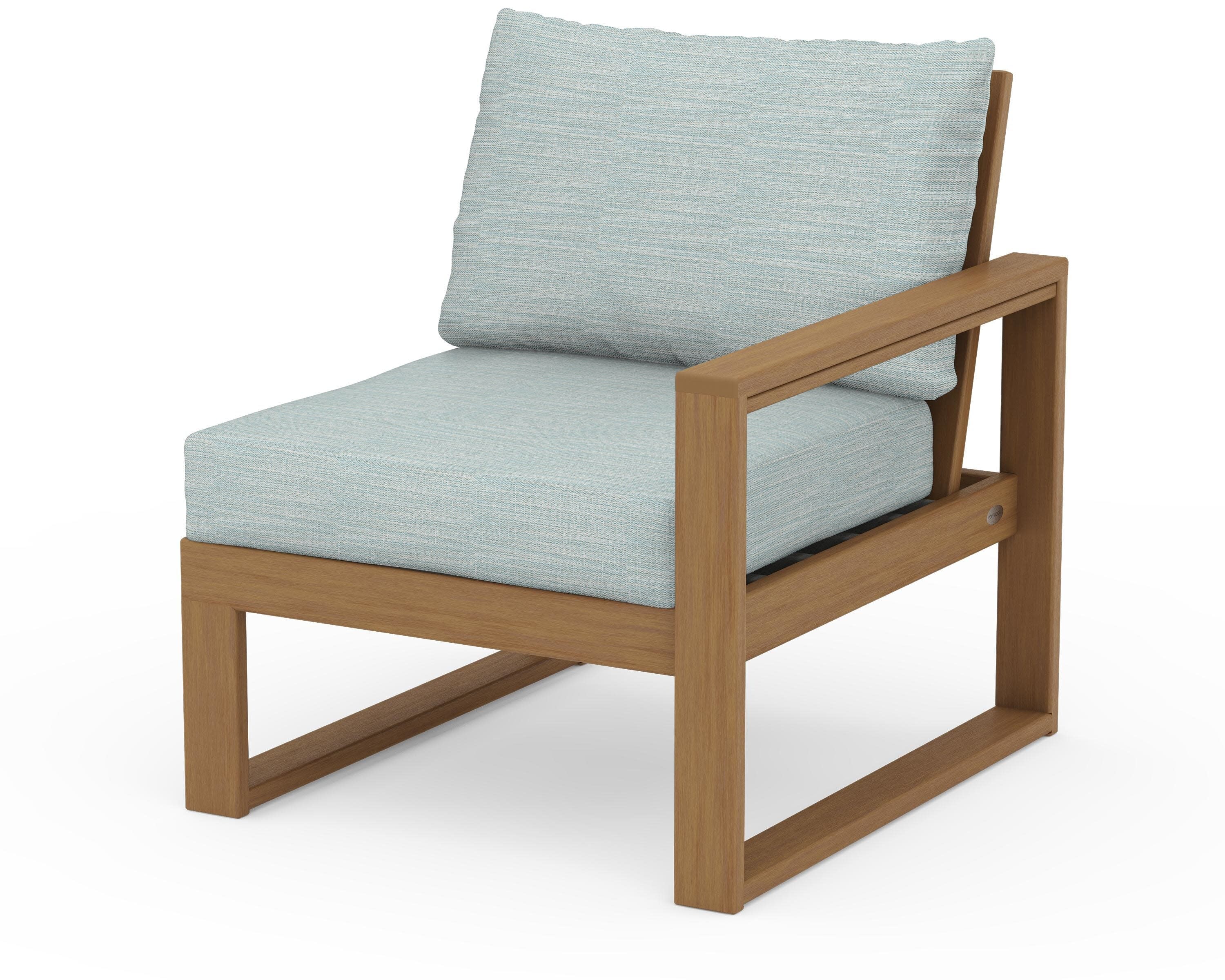 EDGE Modular Right Arm Chair in Natural / Soothe Mist