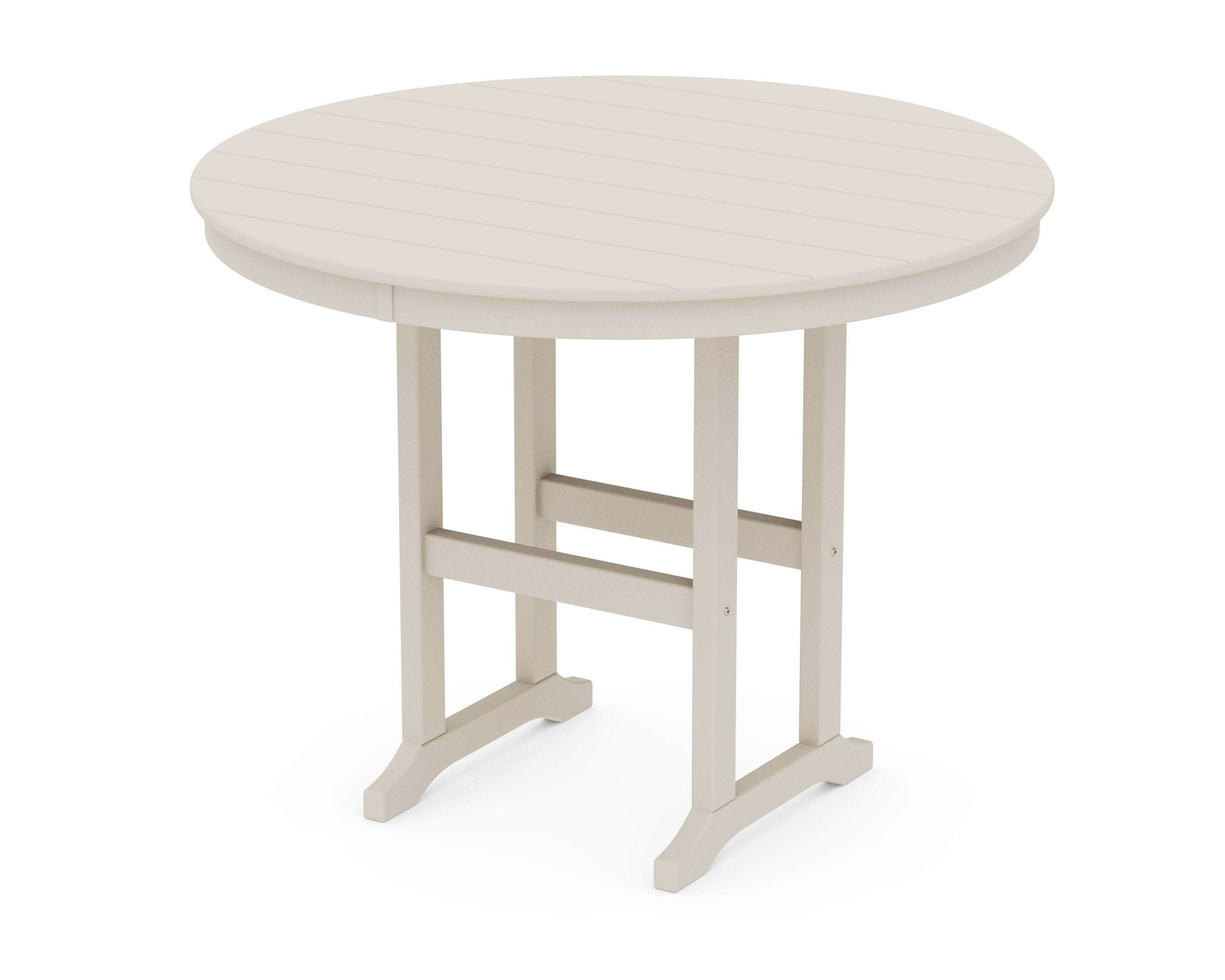 48" Round Farmhouse Counter Table in Sand