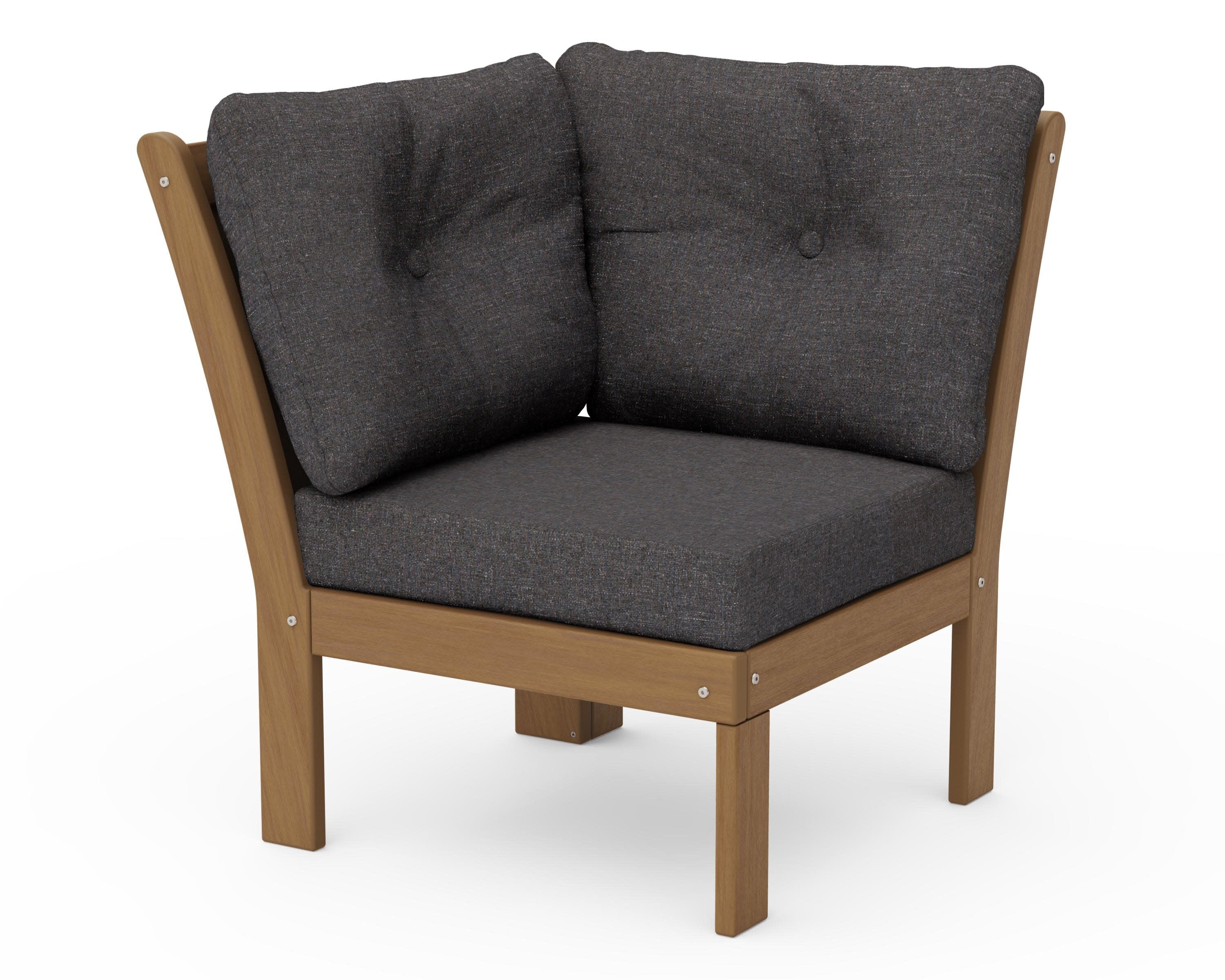 Vineyard Modular Corner Chair in Natural / Ash Charcoal