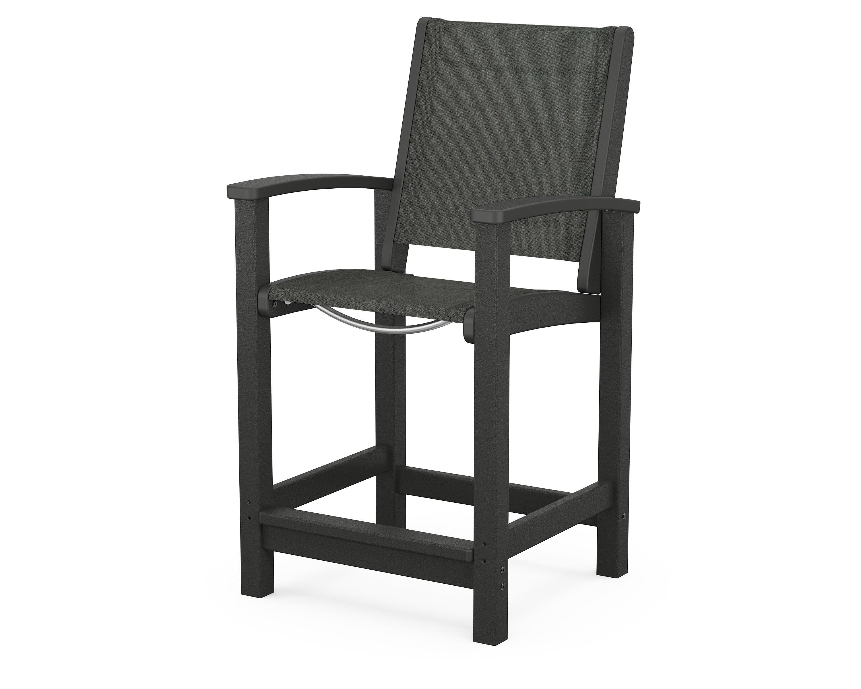 Coastal Counter Chair in Black / Ember Sling