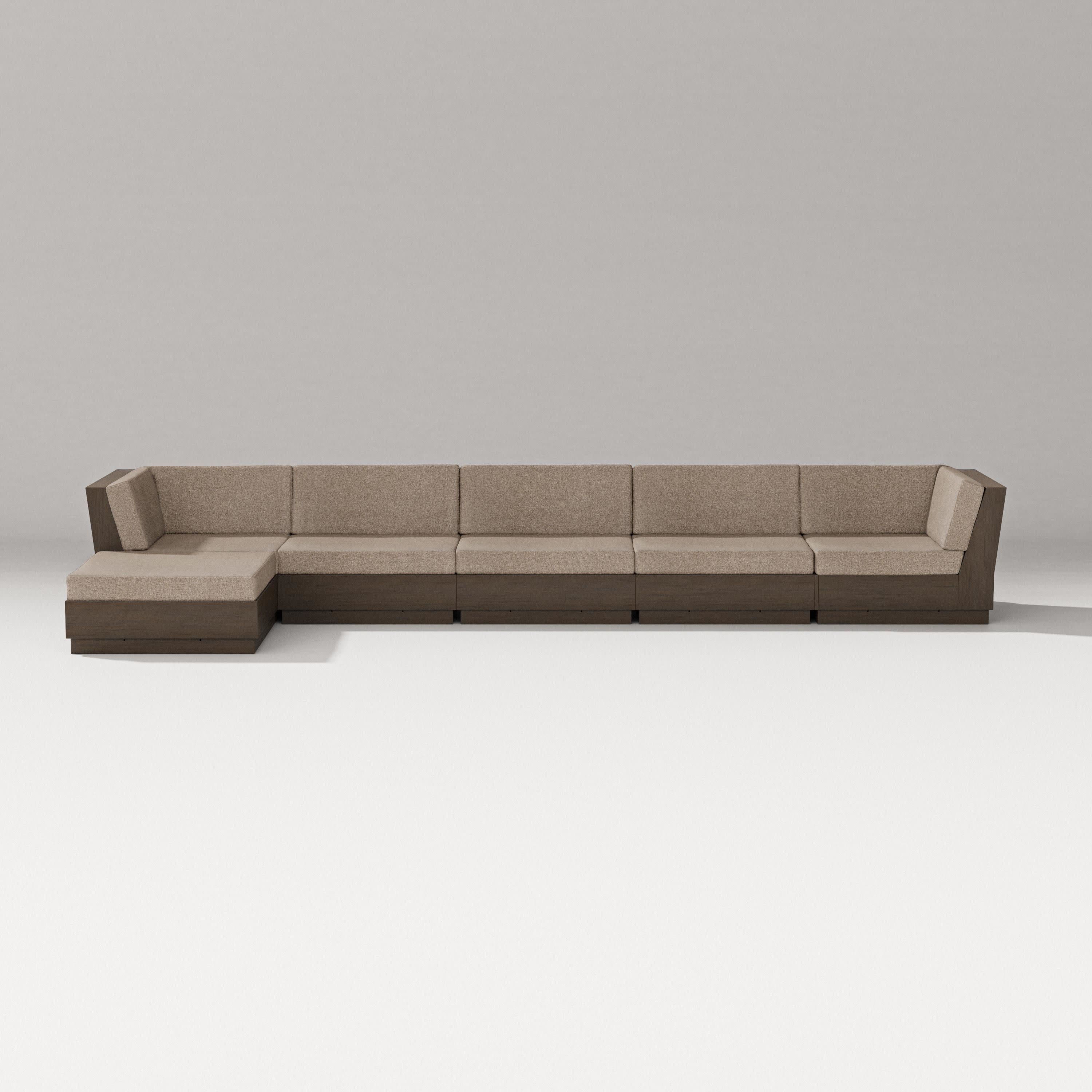 Elevate 6-Piece Chaise Sectional in Kona / Spiced Burlap