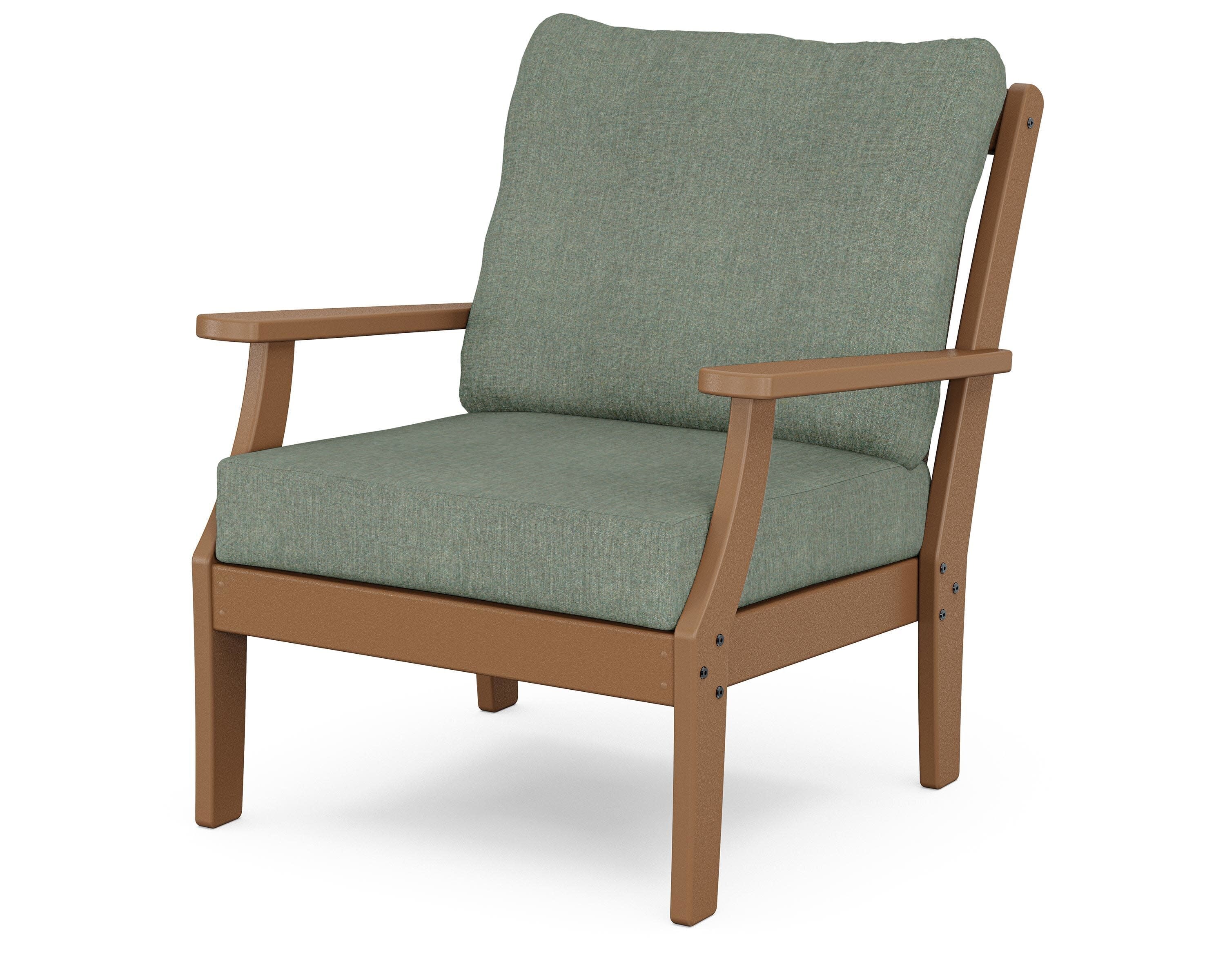 Braxton Deep Seating Chair in Teak / Cast Sage