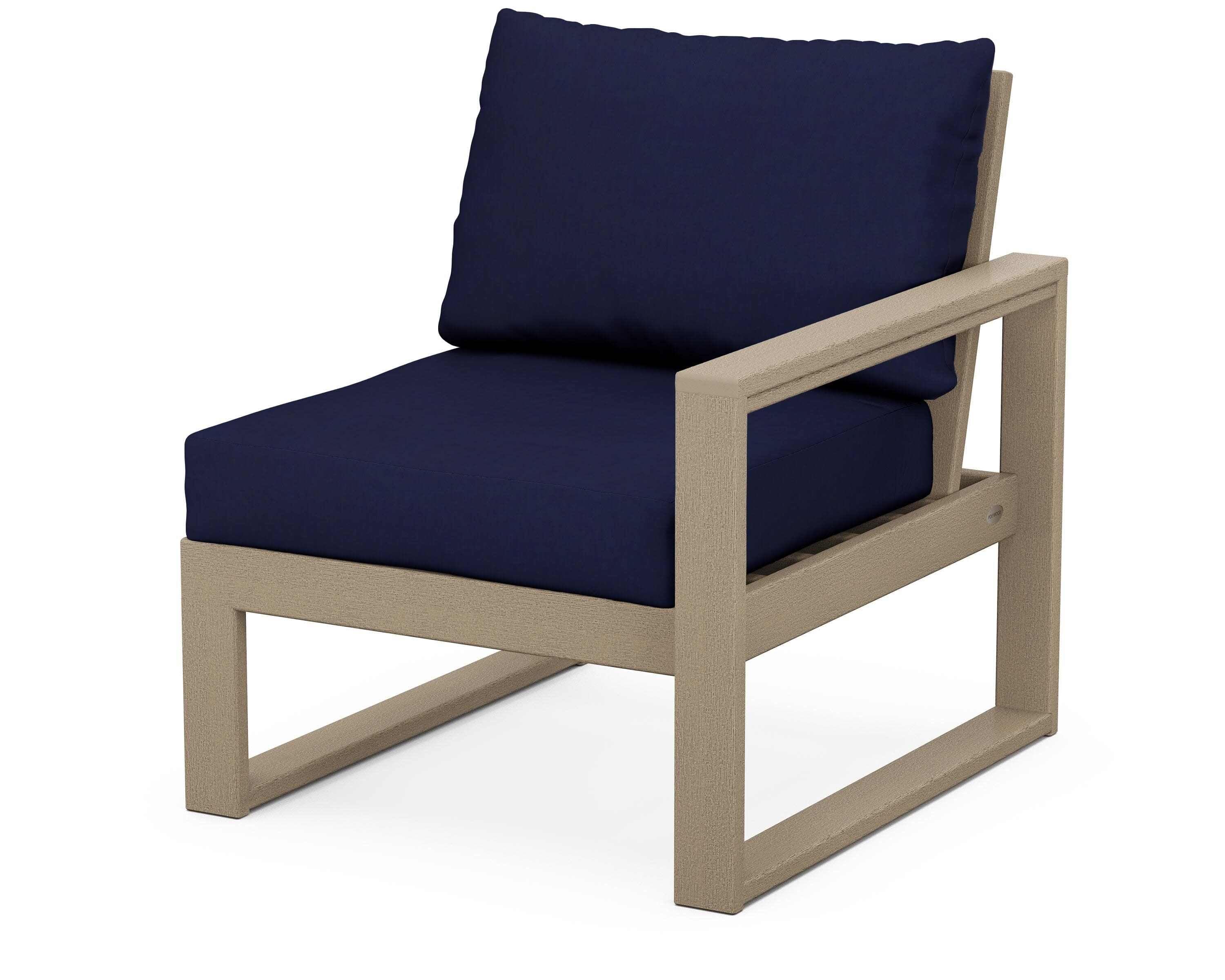 EDGE Modular Right Arm Chair in Vintage Sahara / Navy