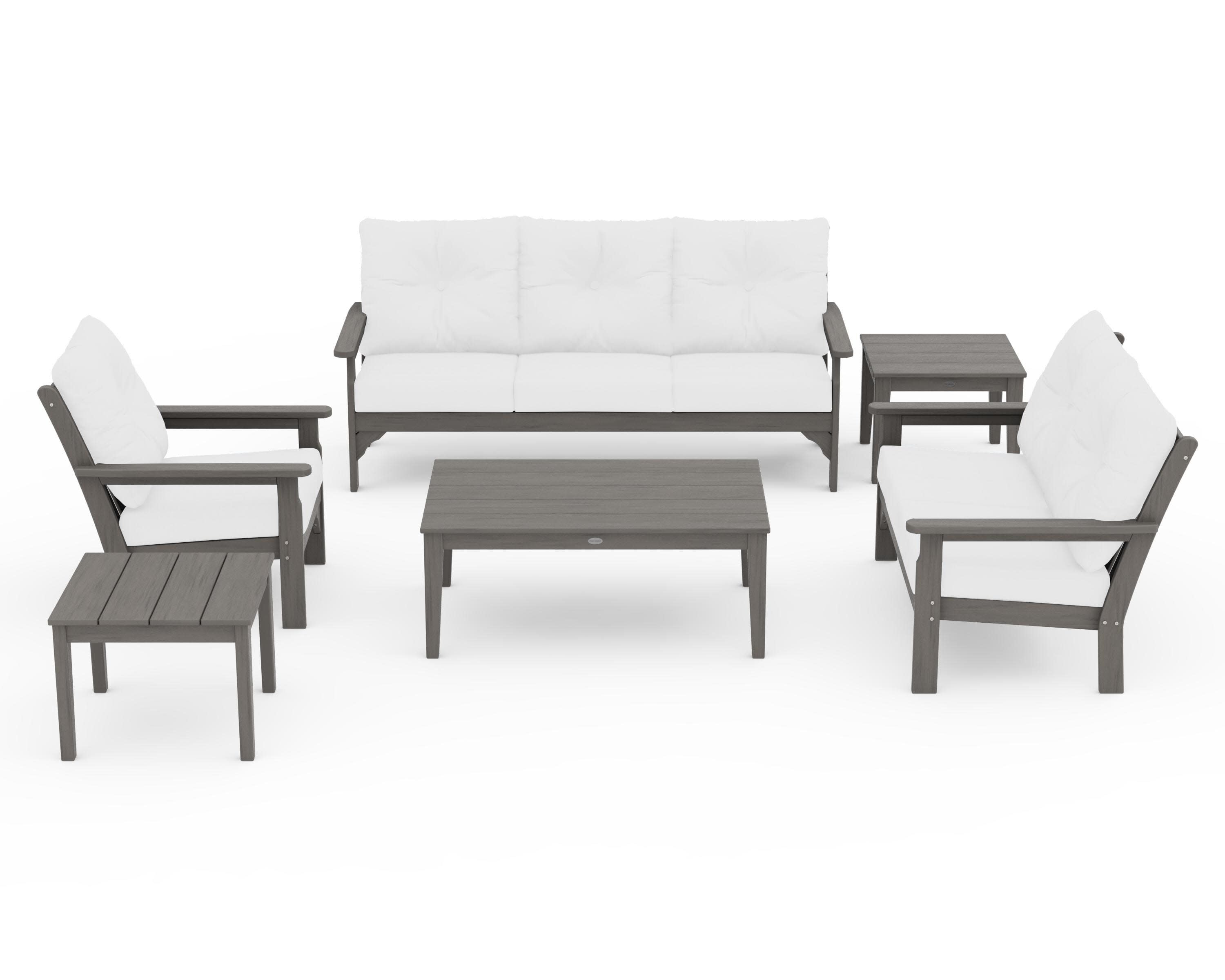 Vineyard 6-Piece Deep Seating Set in Driftwood / Natural