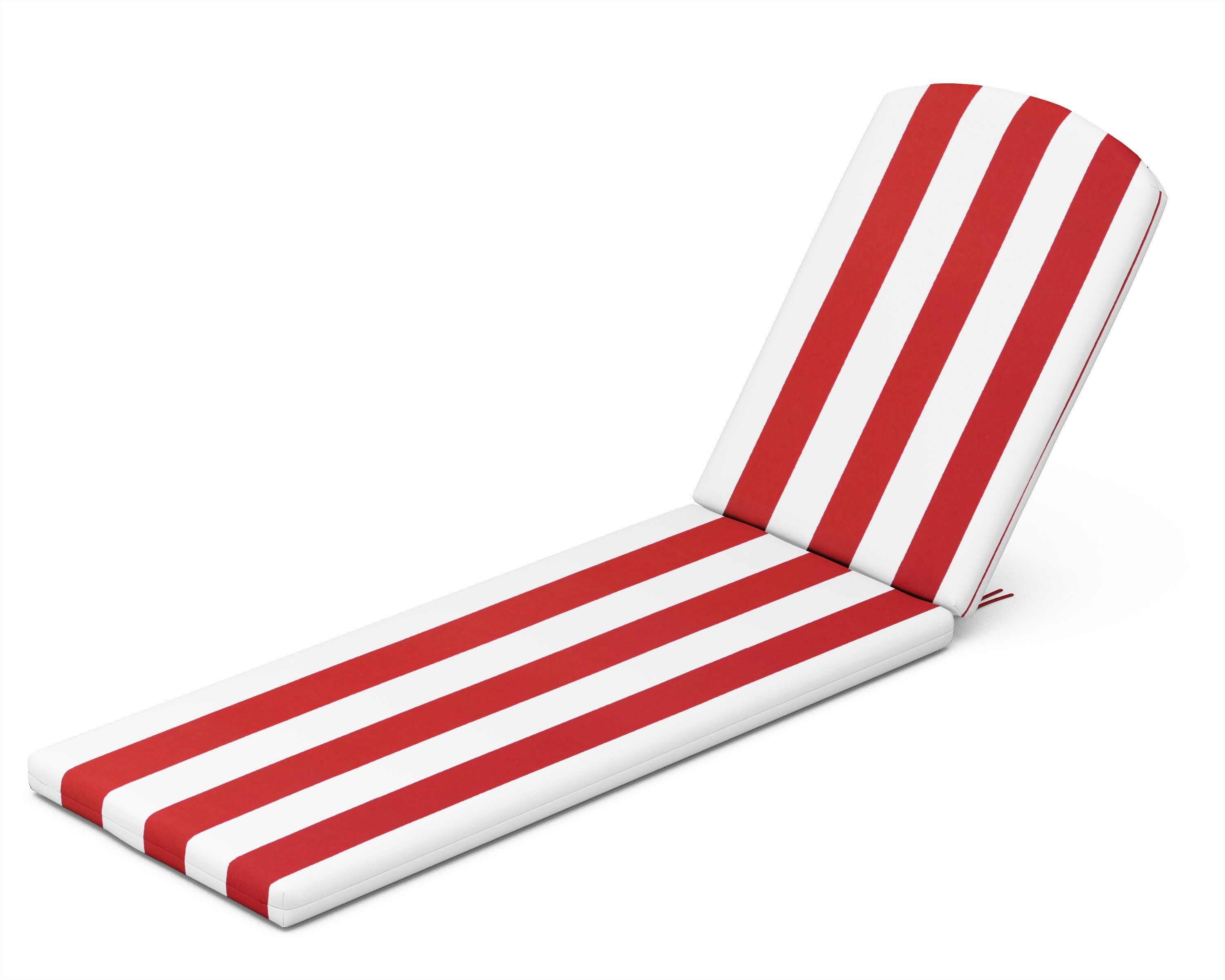 Chaise Cushion in Cabana Stripe Crimson